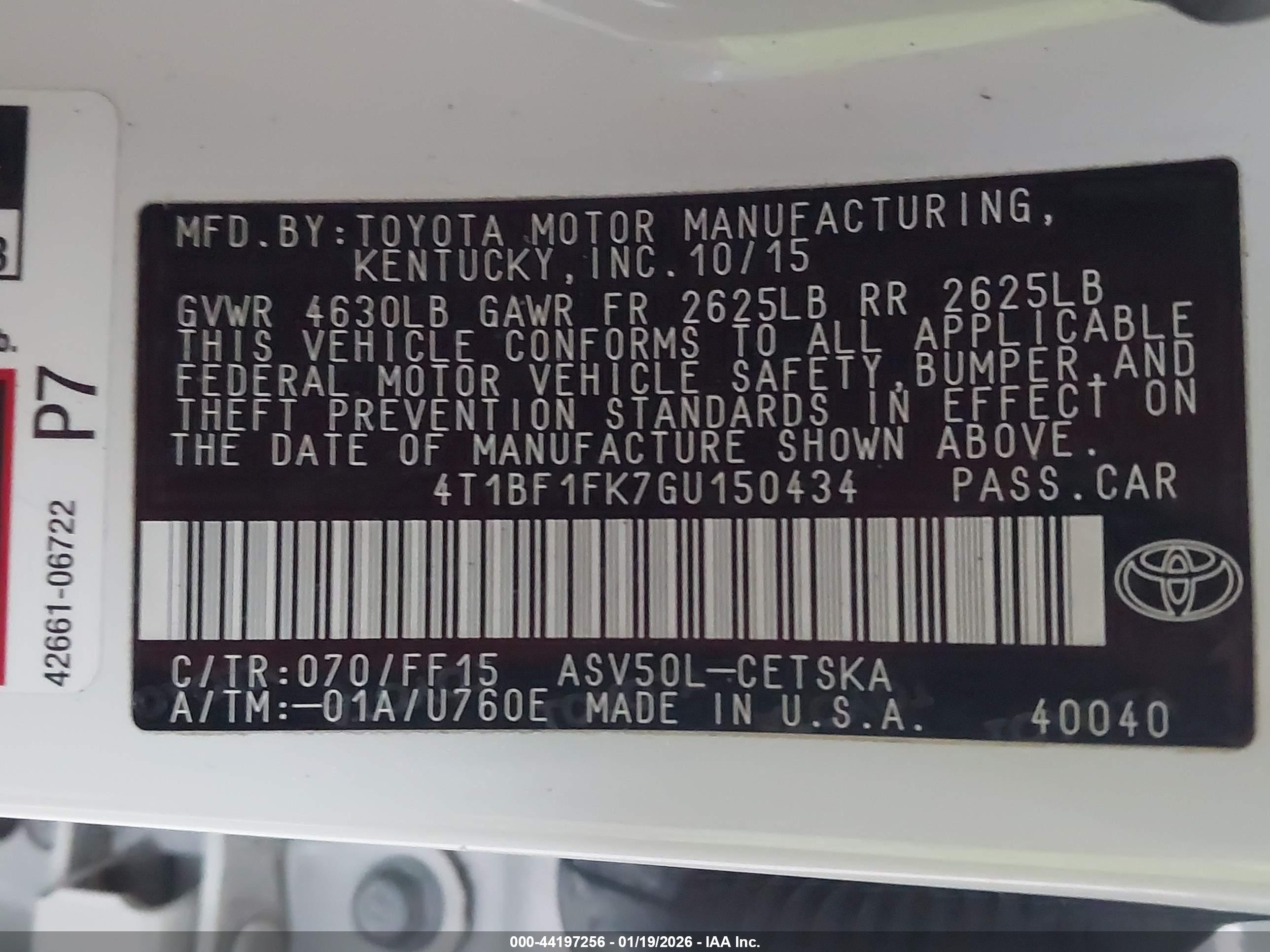 TOYOTA CAMRY image 9