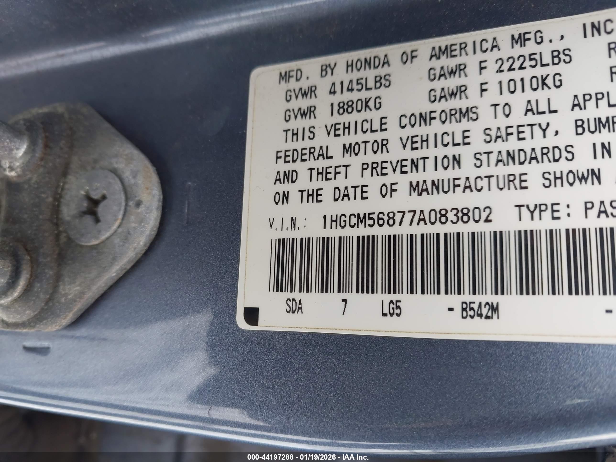 HONDA ACCORD image 9