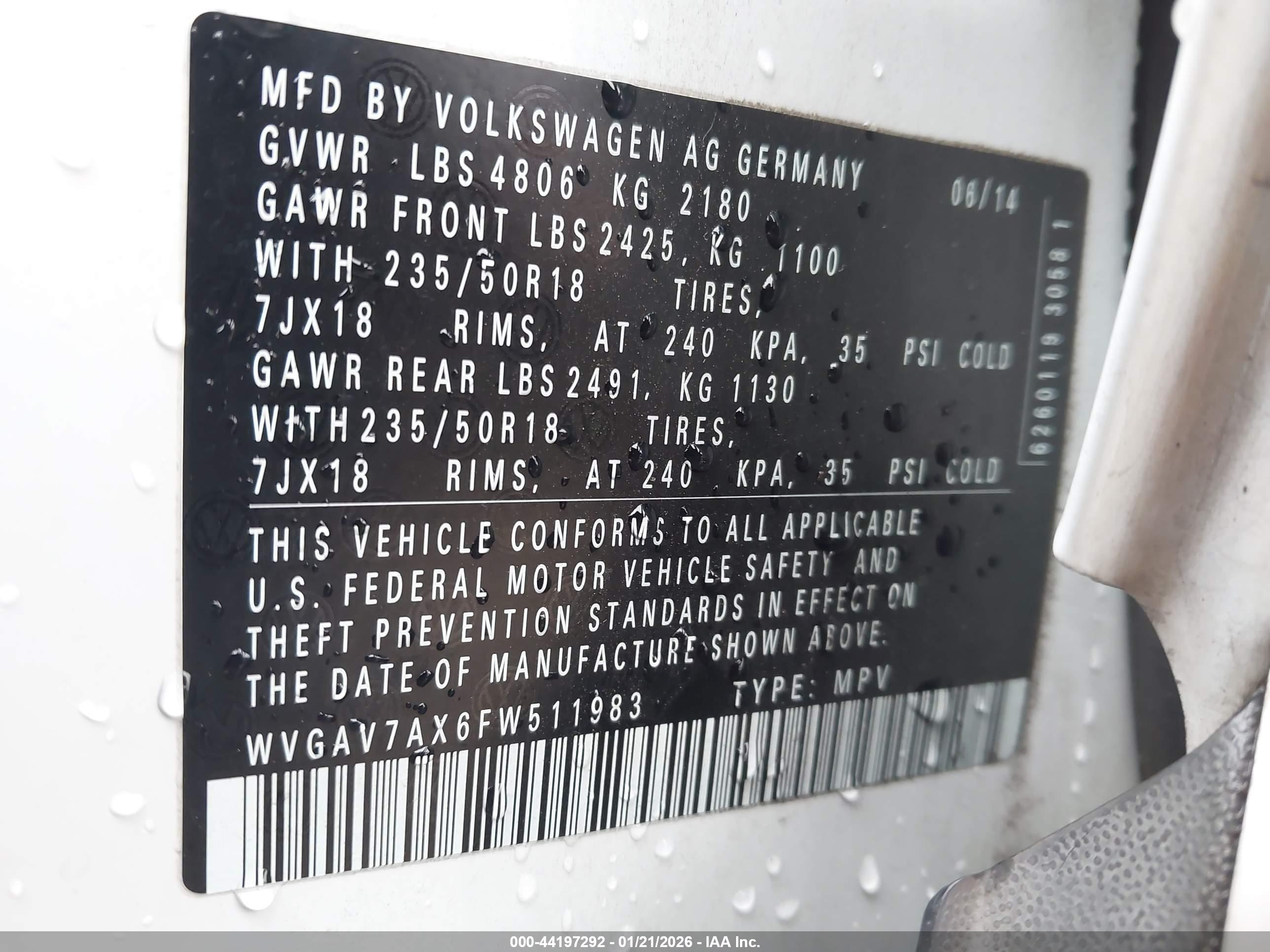 VOLKSWAGEN TIGUAN image 9
