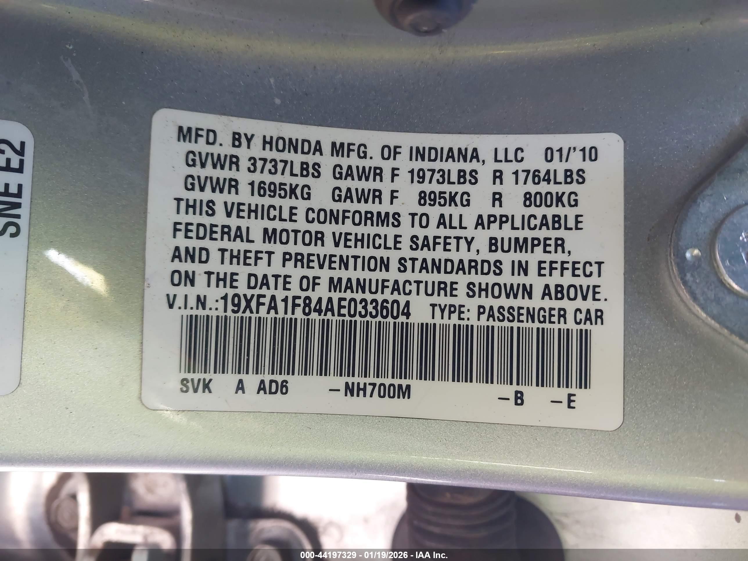 HONDA CIVIC image 9