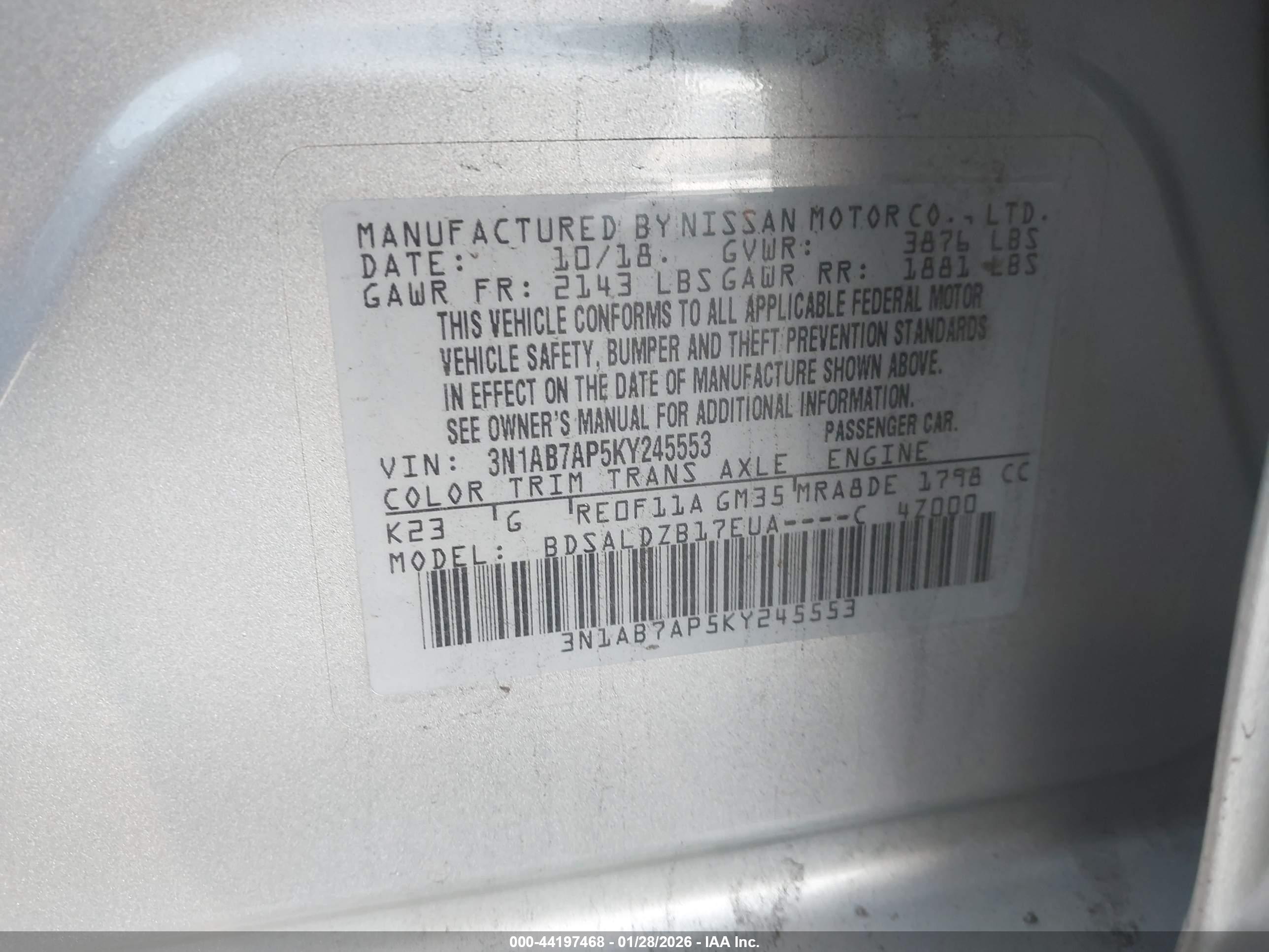 NISSAN SENTRA image 9