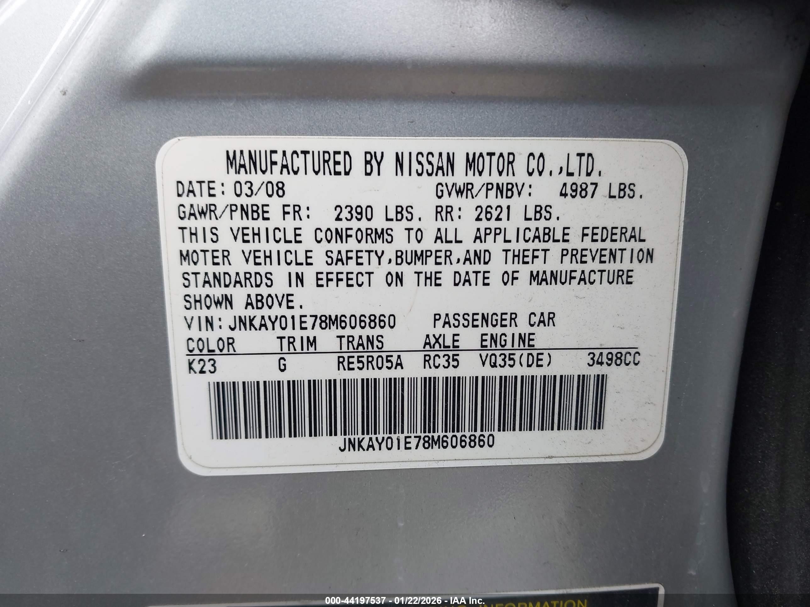 INFINITI M35 image 9