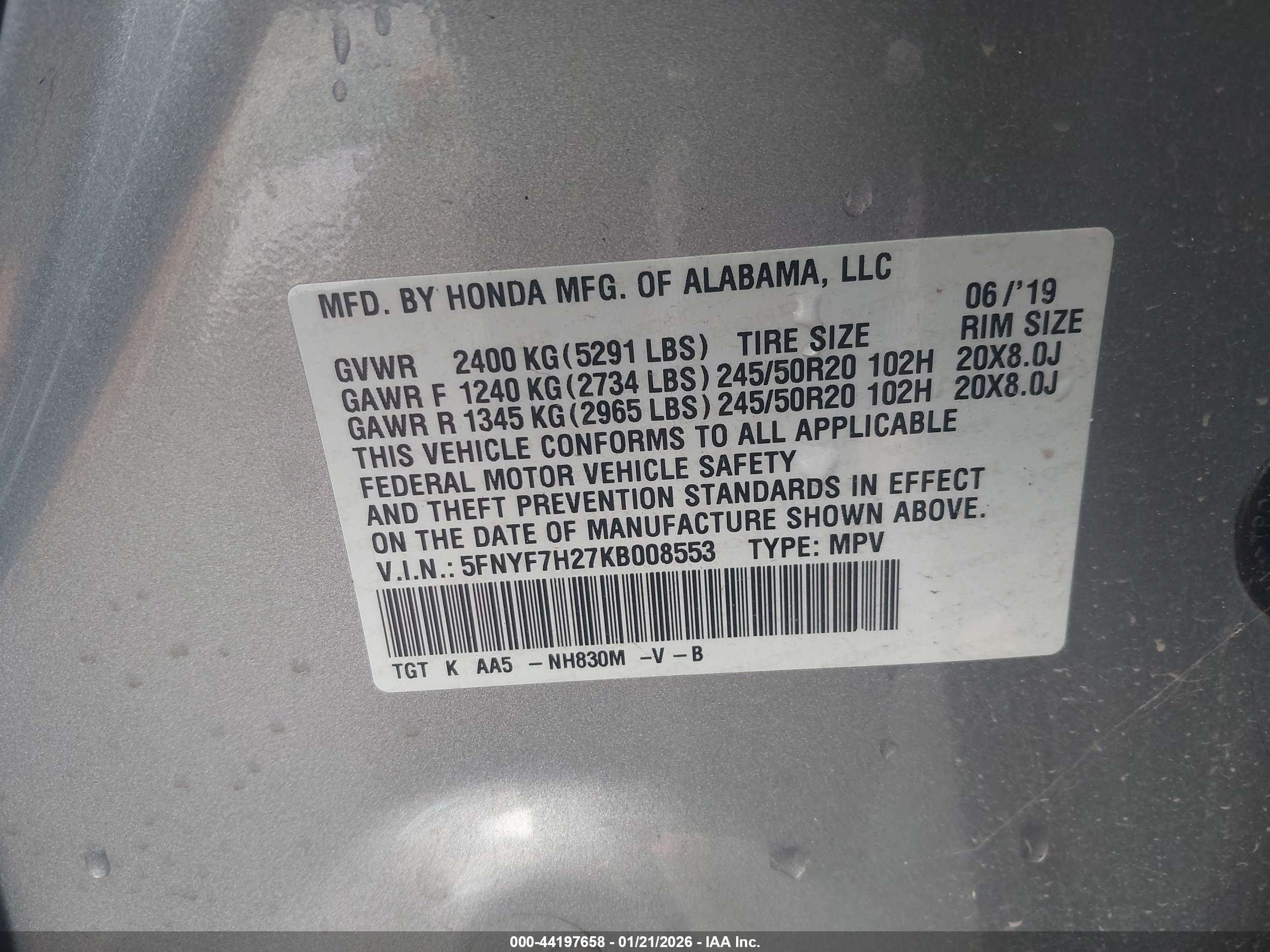 HONDA PASSPORT image 9