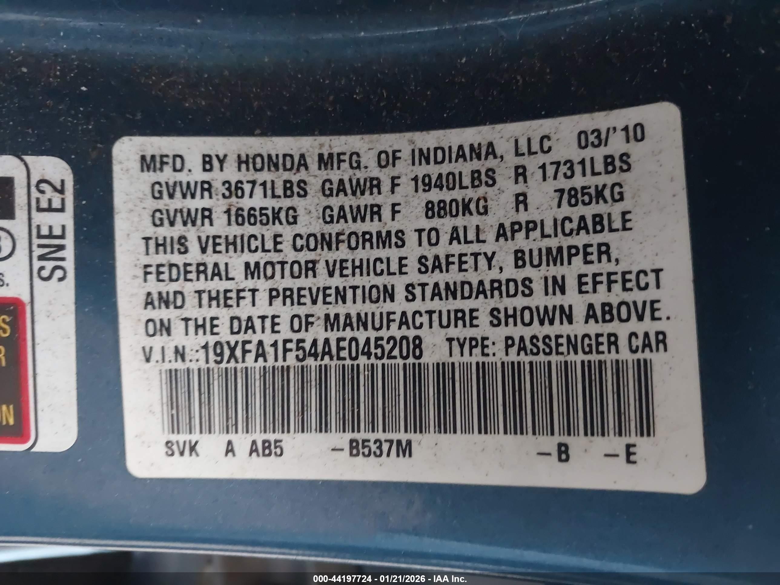 HONDA CIVIC image 9