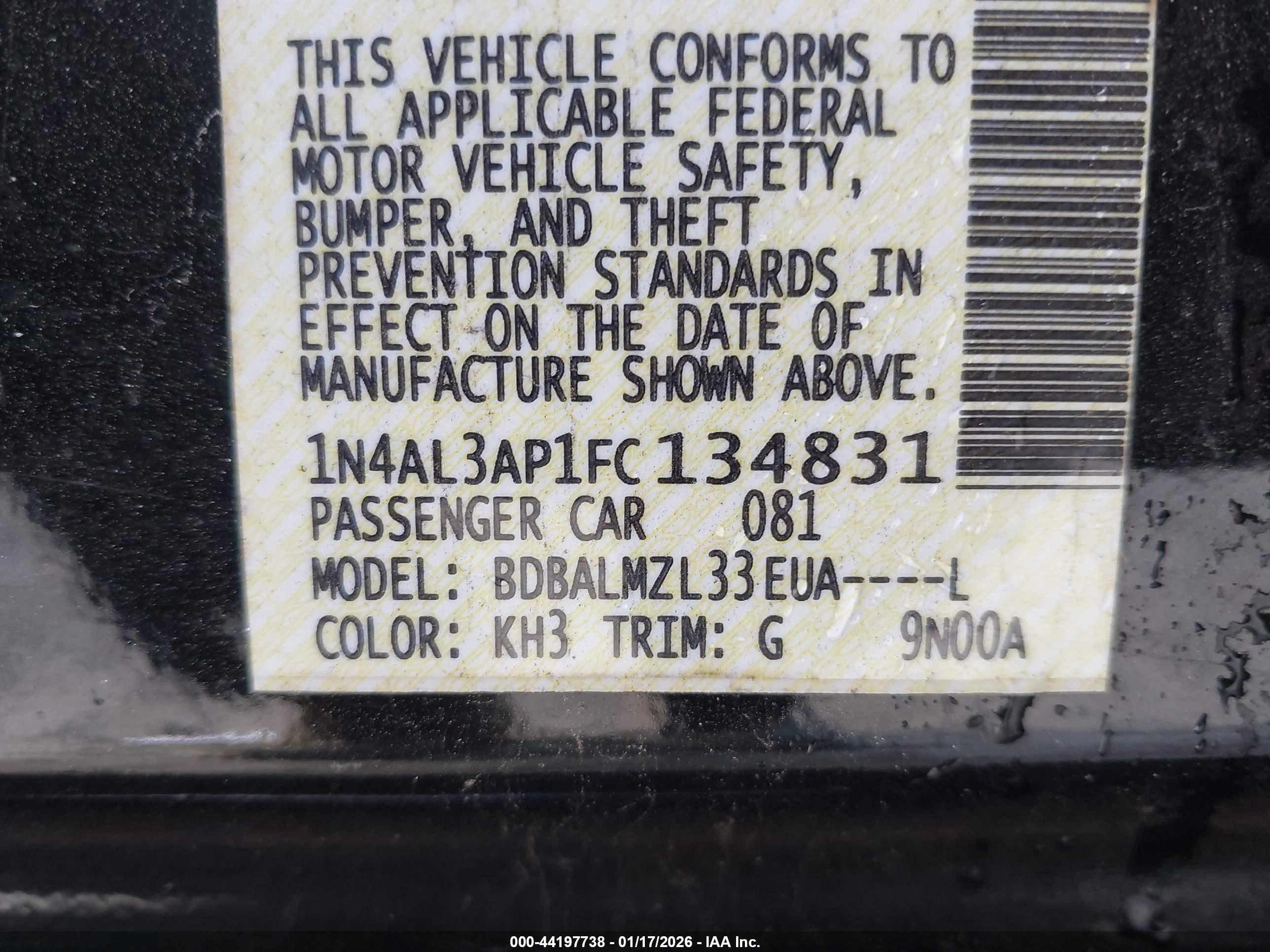 NISSAN ALTIMA image 9