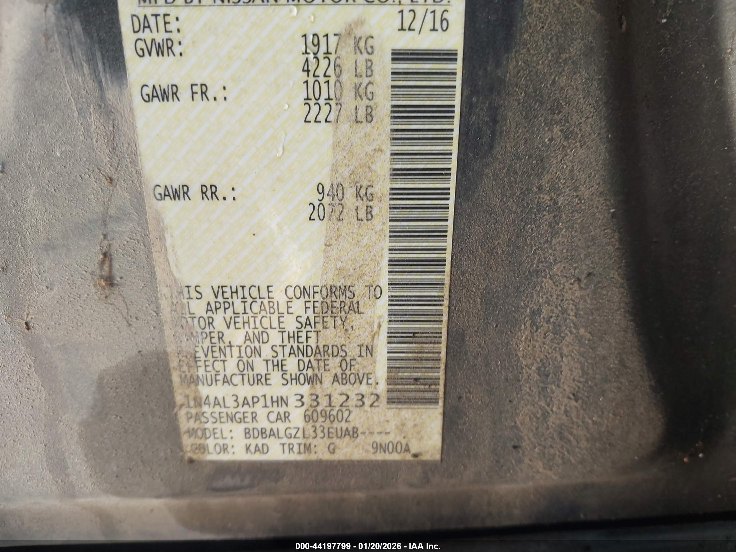 NISSAN ALTIMA image 9