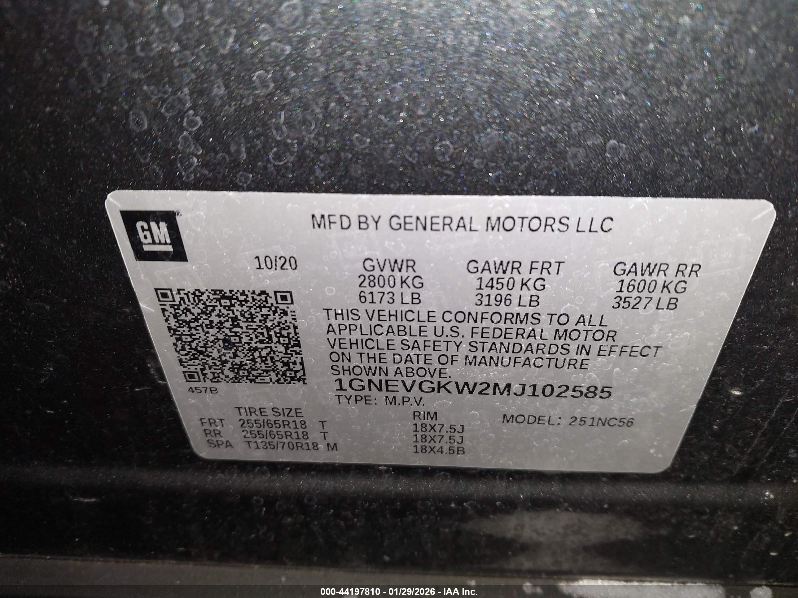 CHEVROLET TRAVERSE image 9