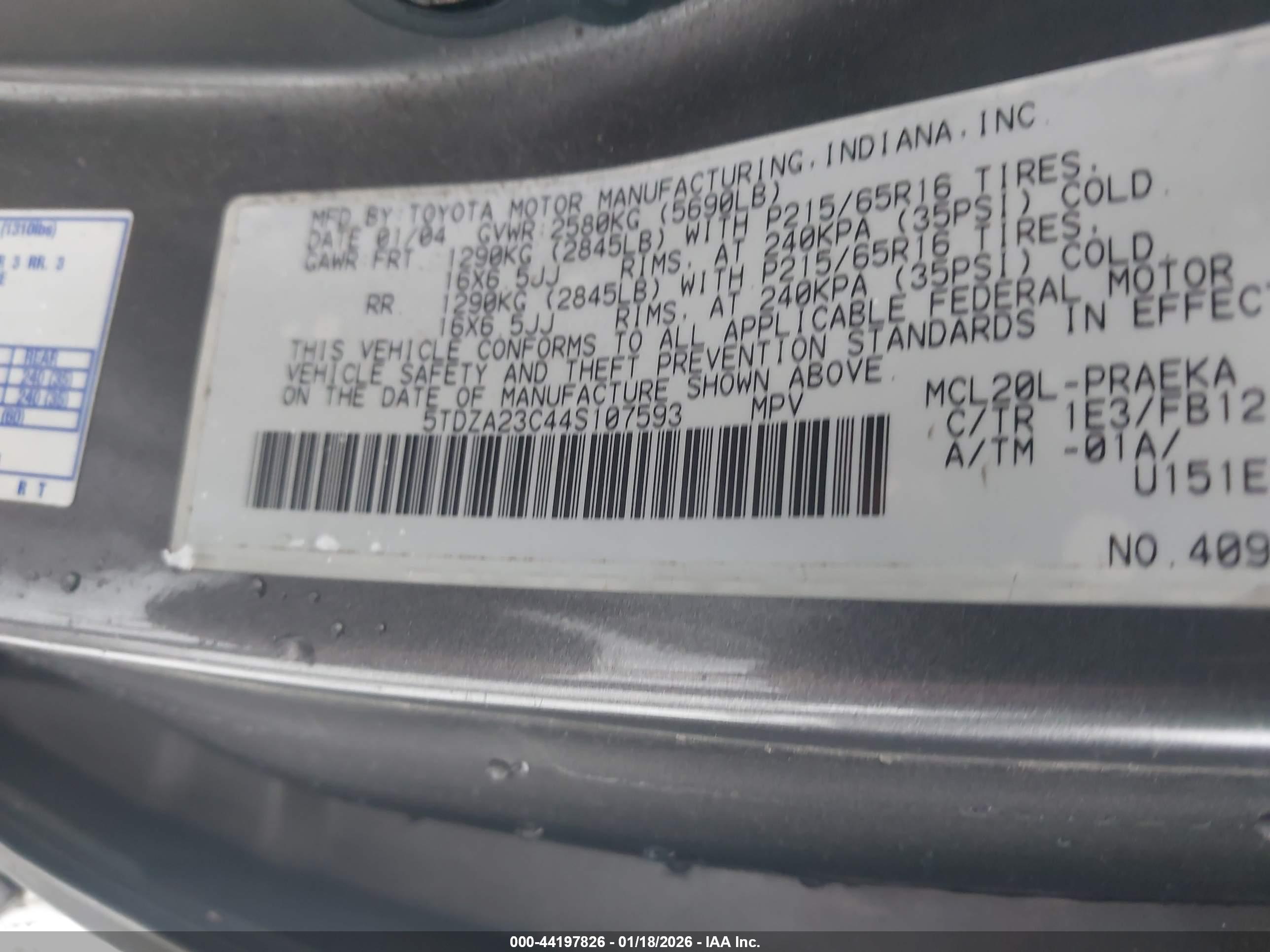 TOYOTA SIENNA image 9