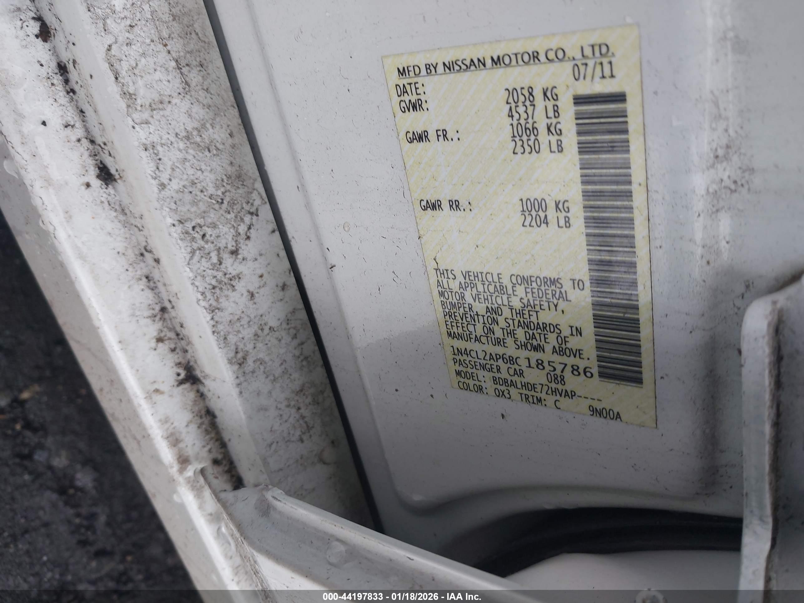 NISSAN ALTIMA image 9
