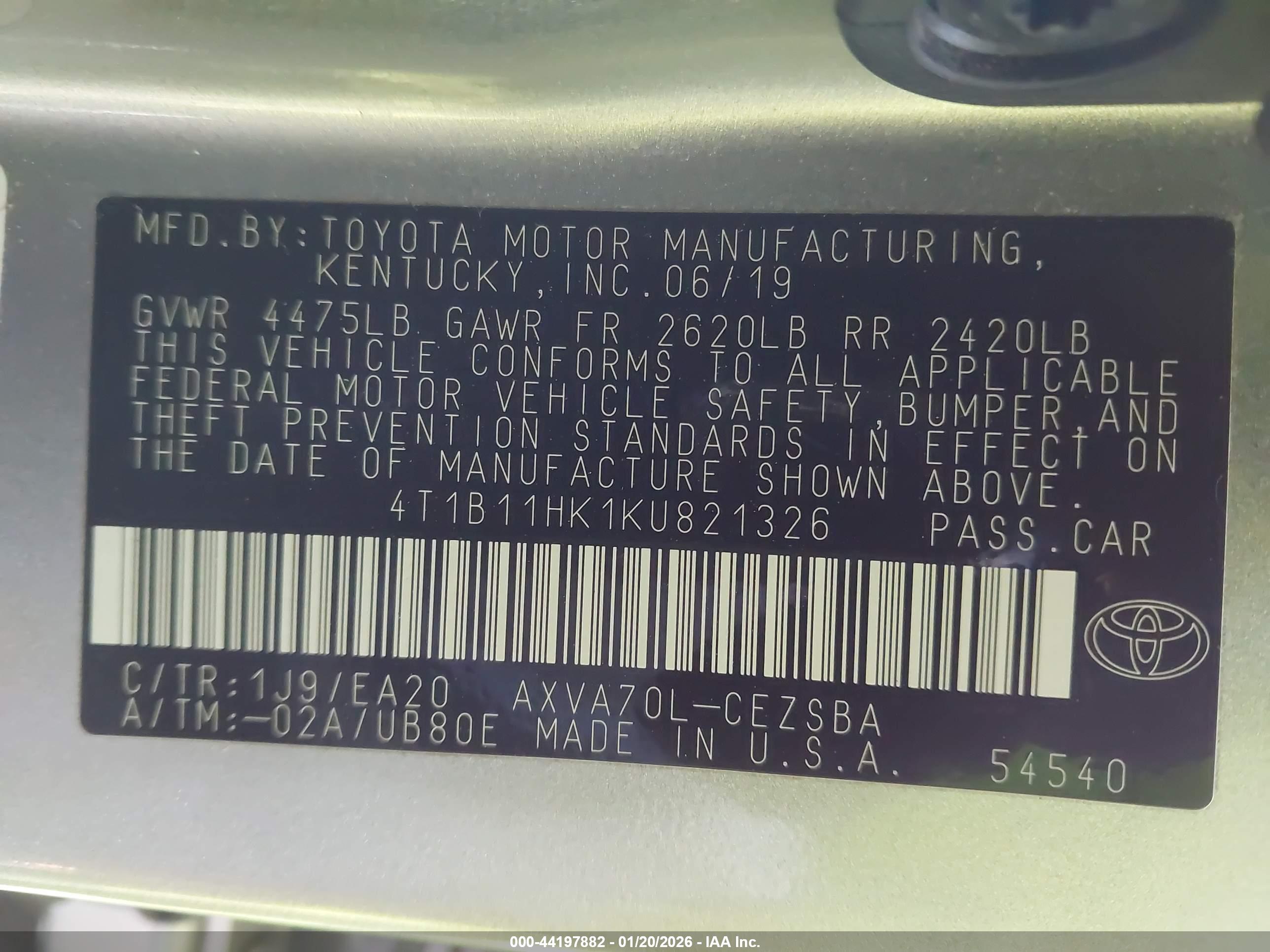 TOYOTA CAMRY image 9