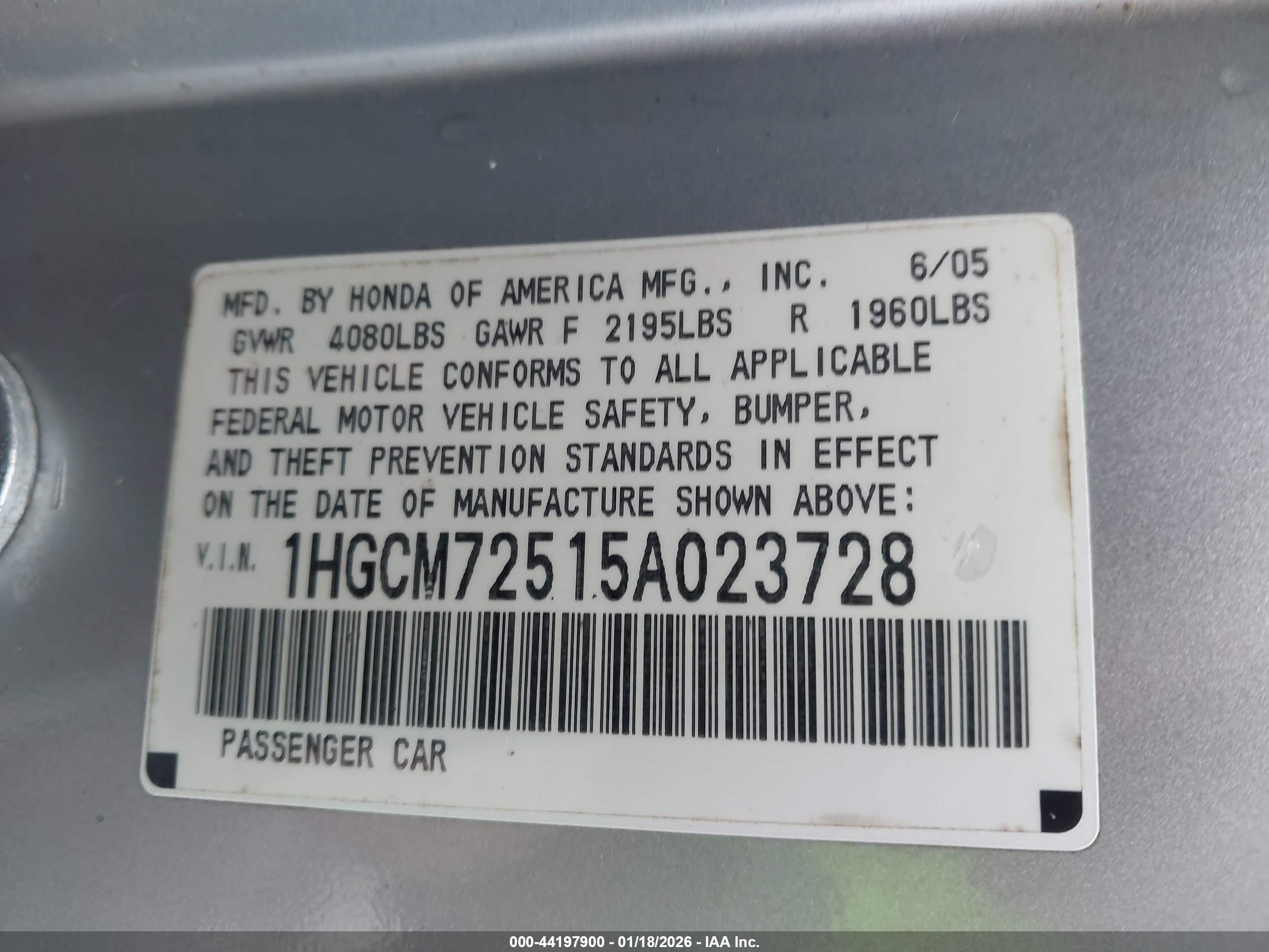 HONDA ACCORD image 9