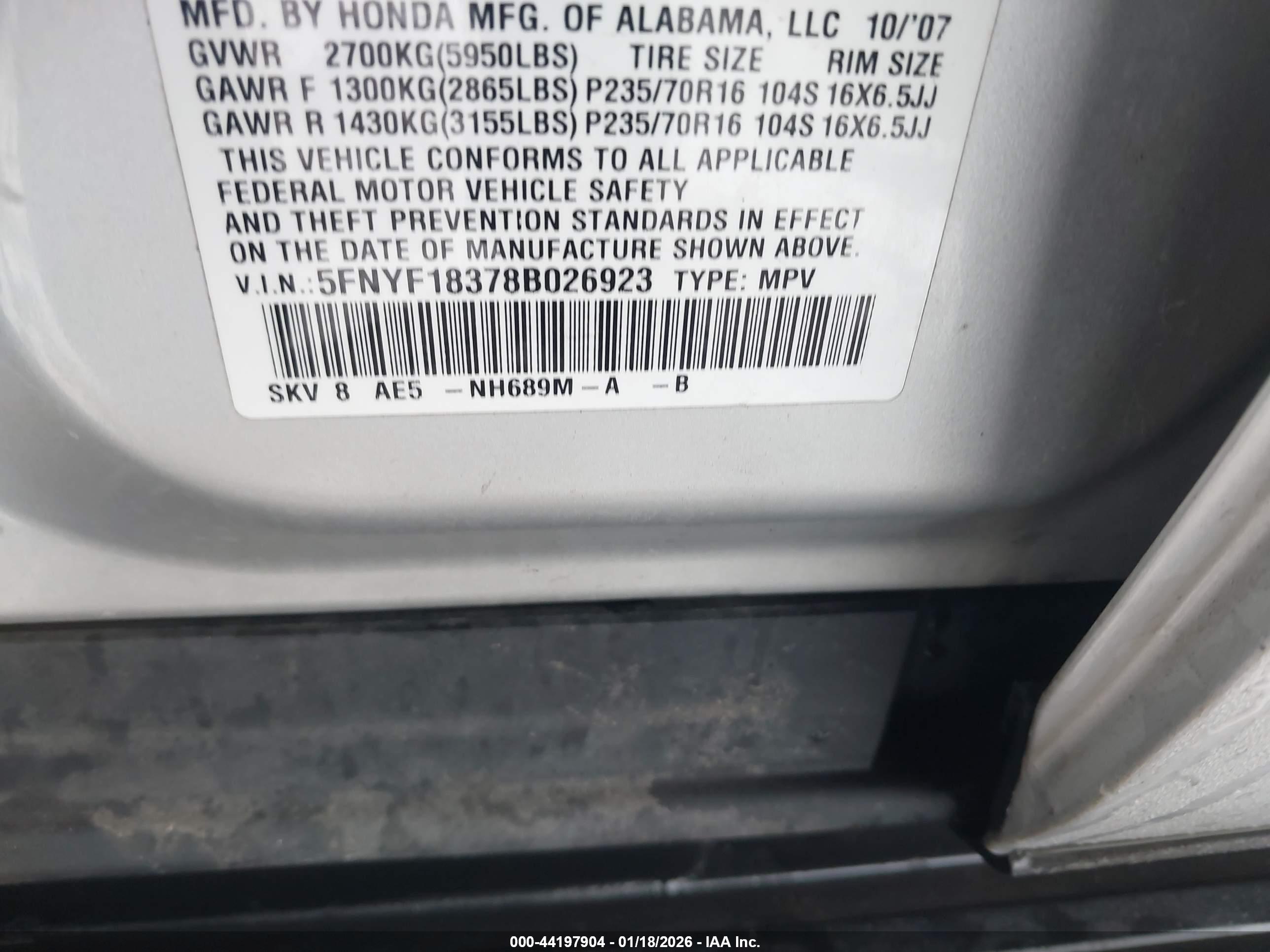 HONDA PILOT image 9