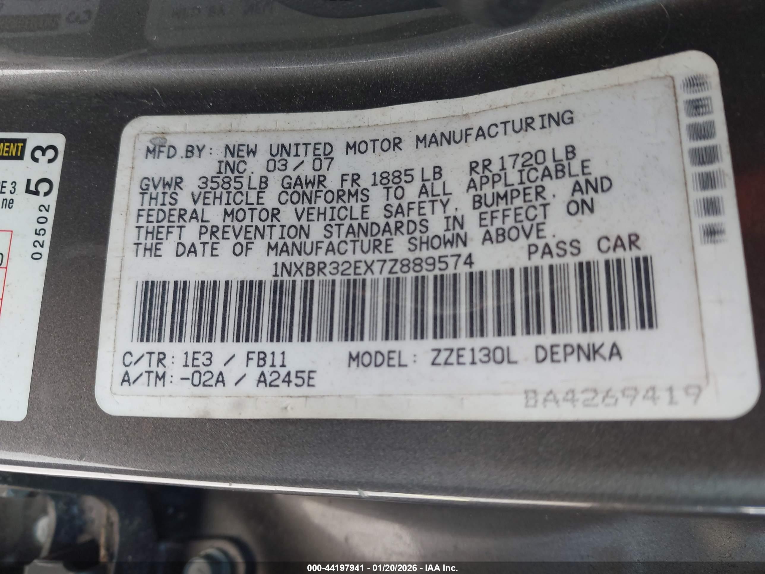 TOYOTA COROLLA image 9