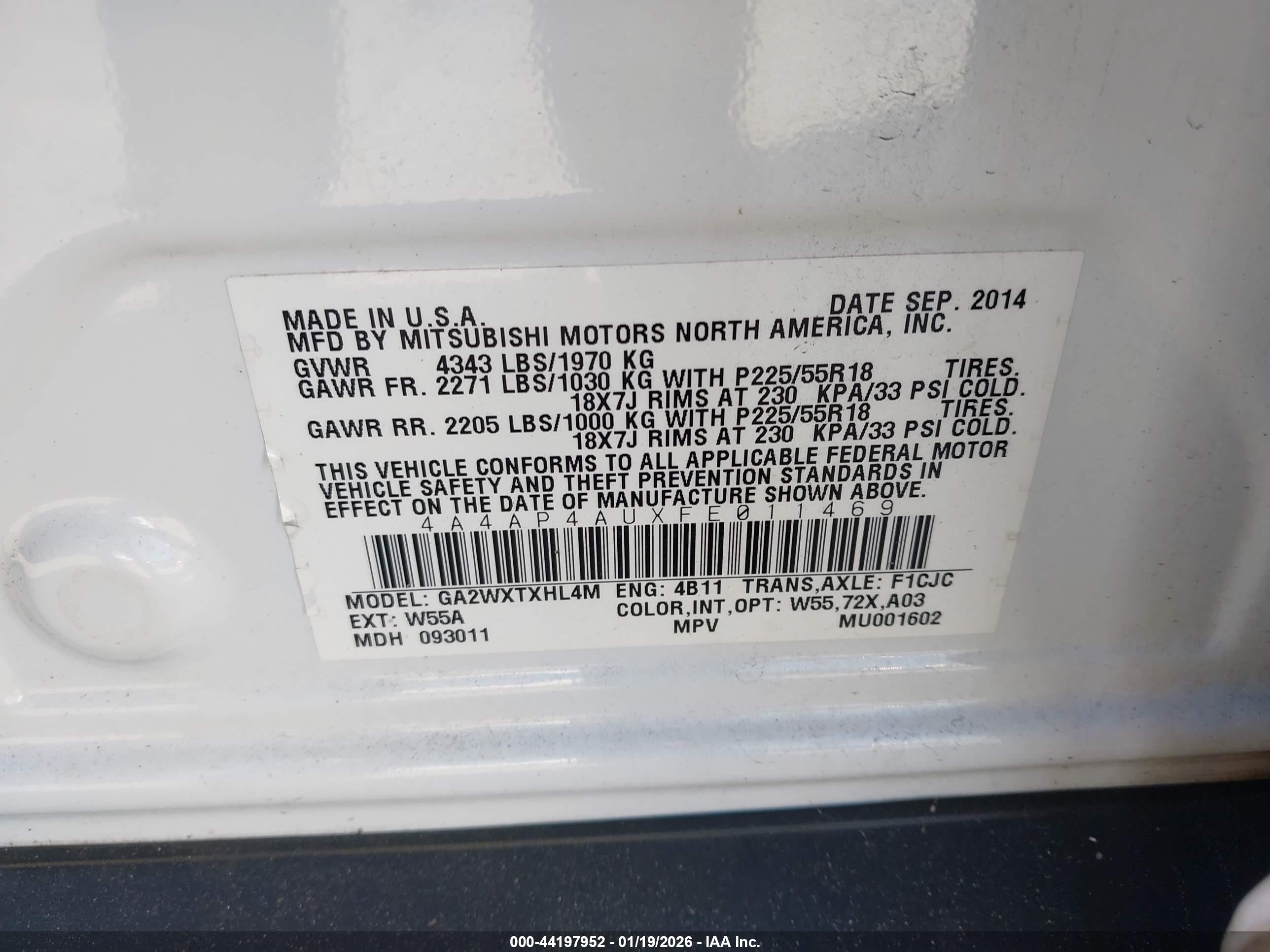 MITSUBISHI OUTLANDER image 9