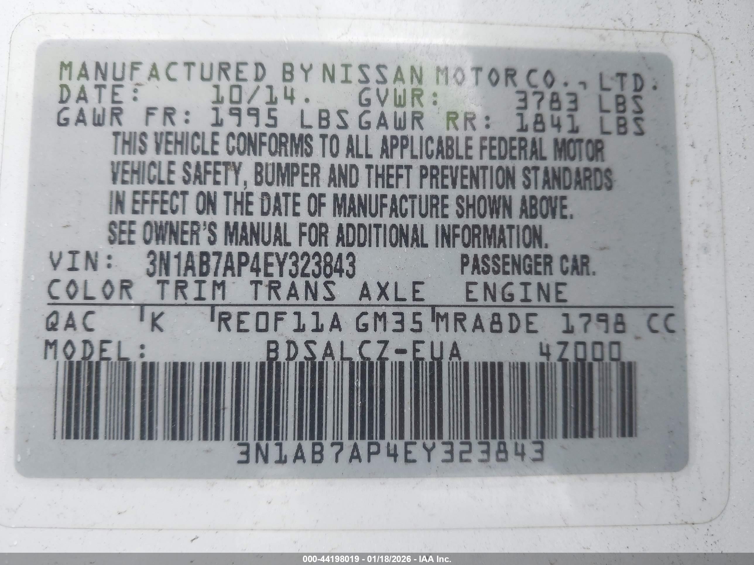 NISSAN SENTRA image 9