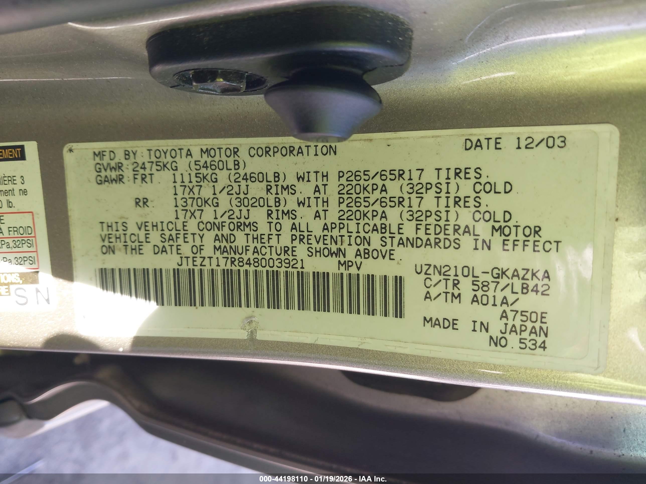 TOYOTA 4RUNNER image 9
