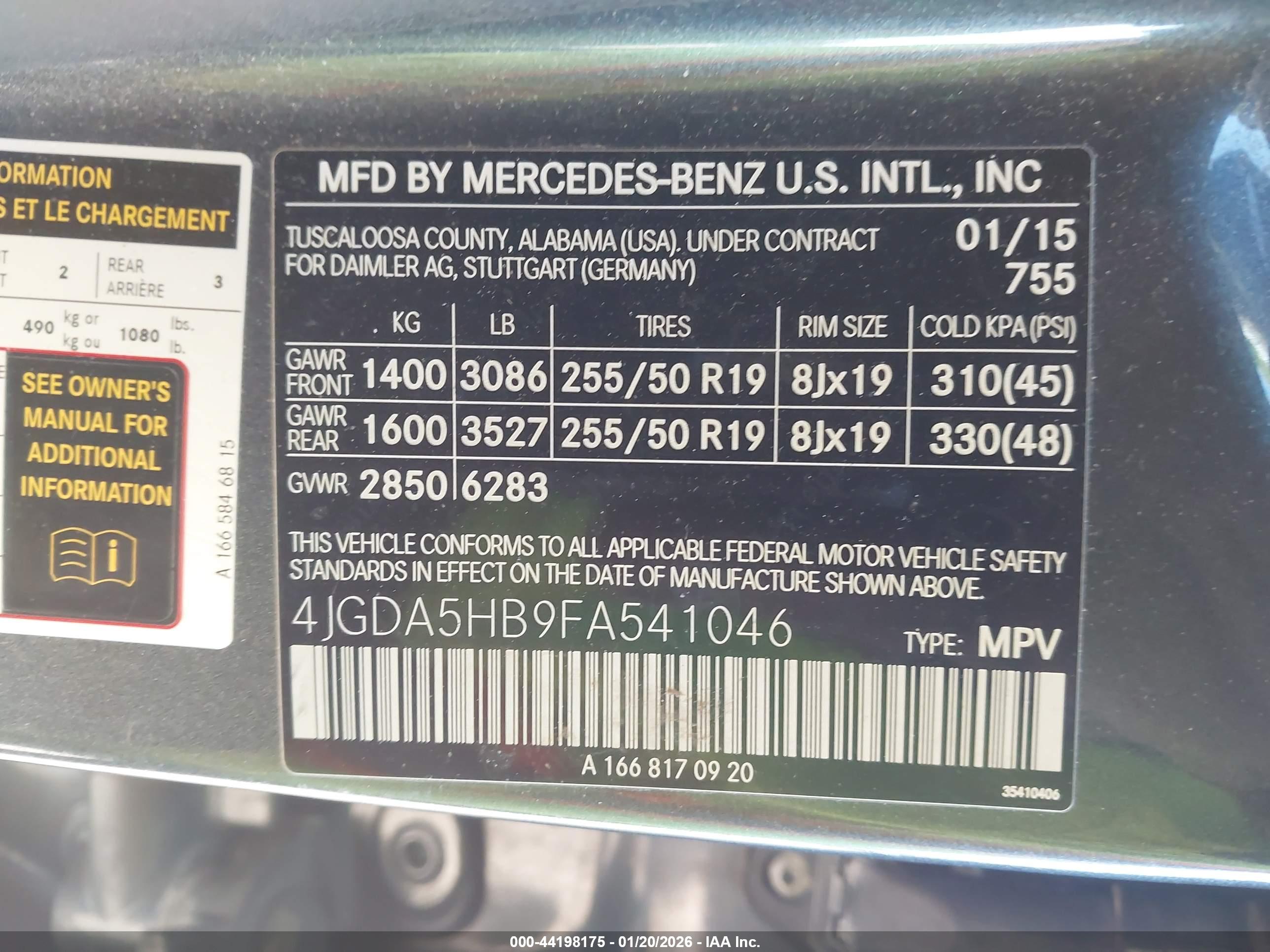 MERCEDES-BENZ ML image 9