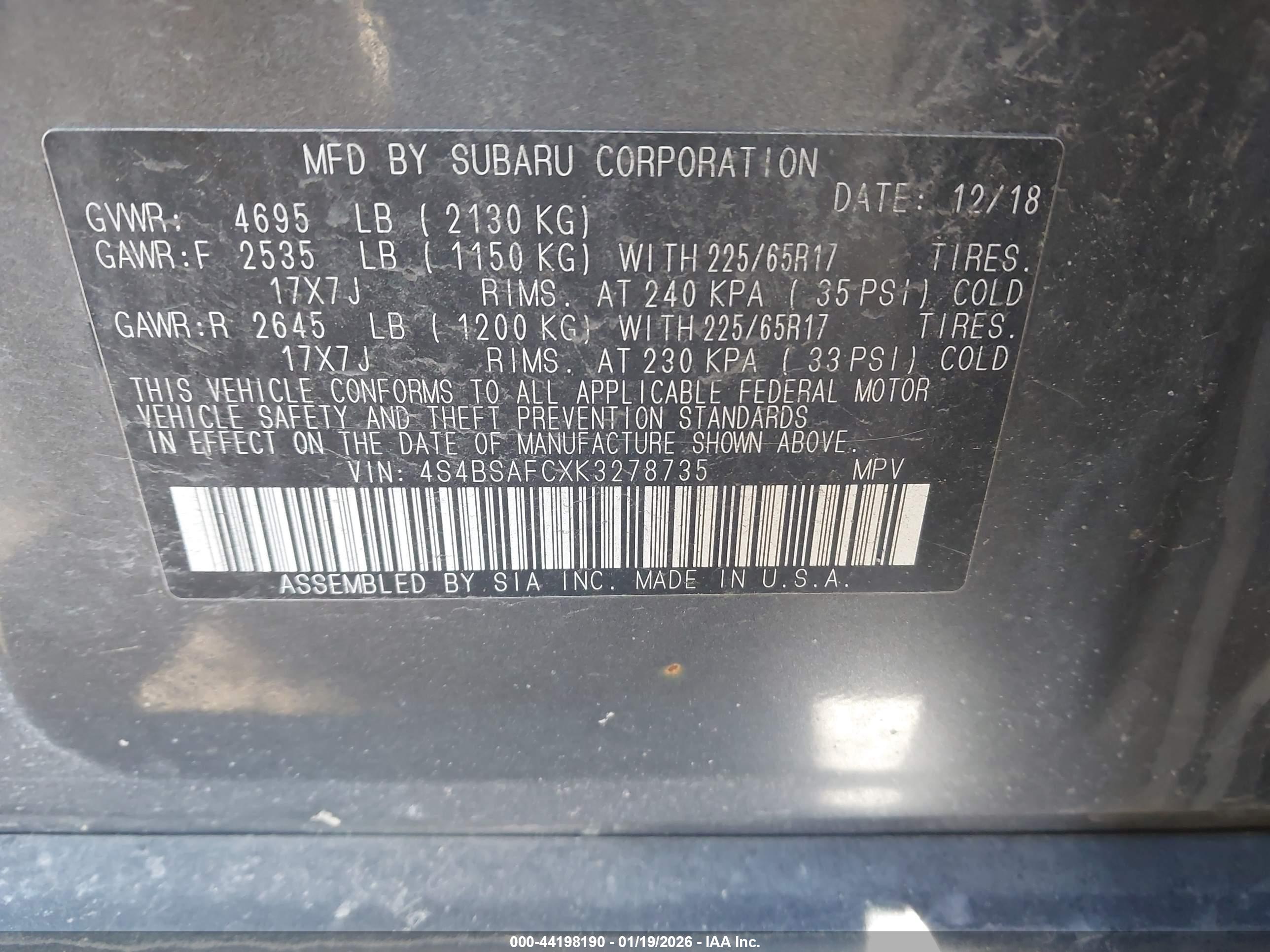 SUBARU OUTBACK image 9