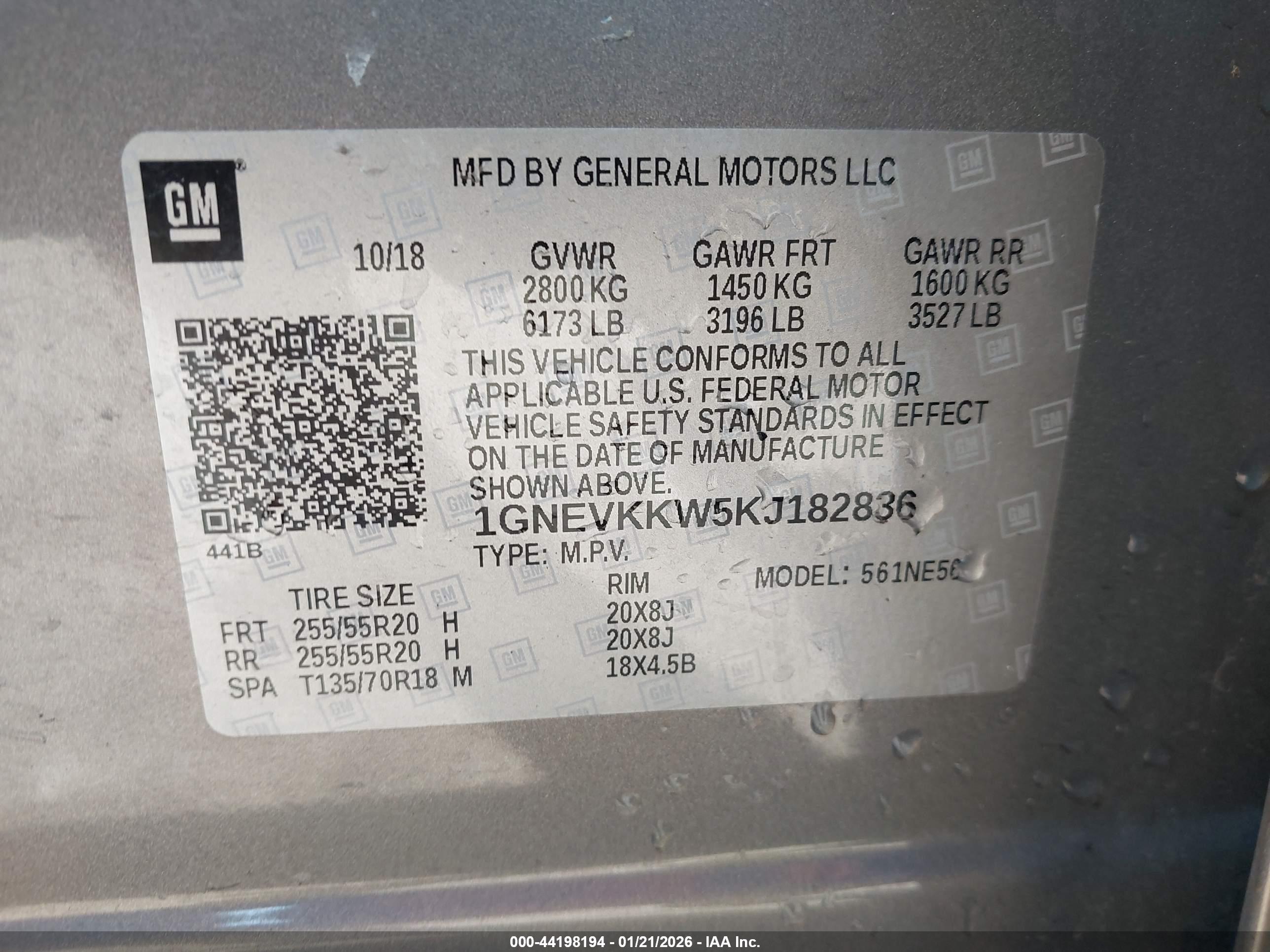 CHEVROLET TRAVERSE image 9