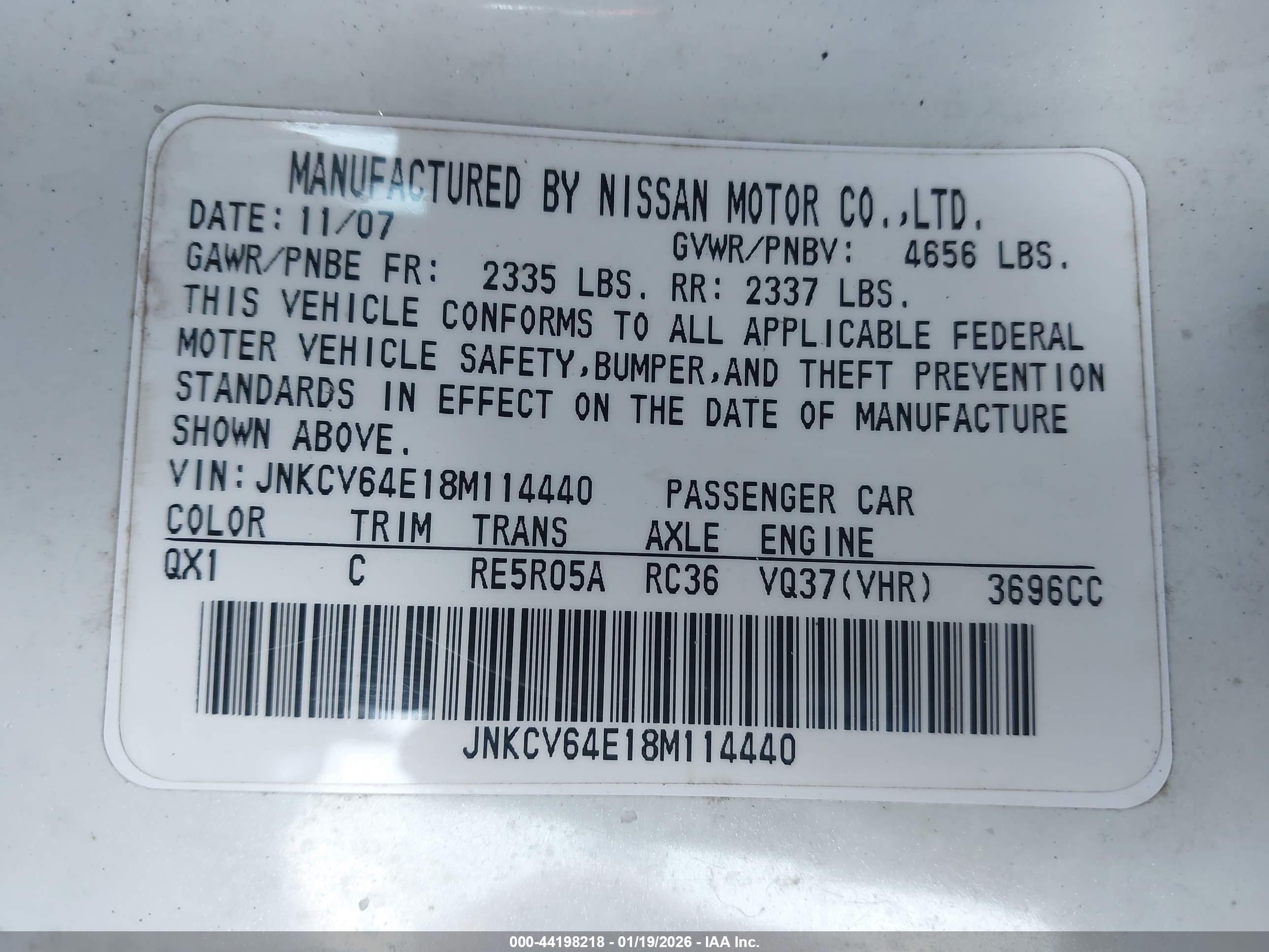 INFINITI G37 image 9