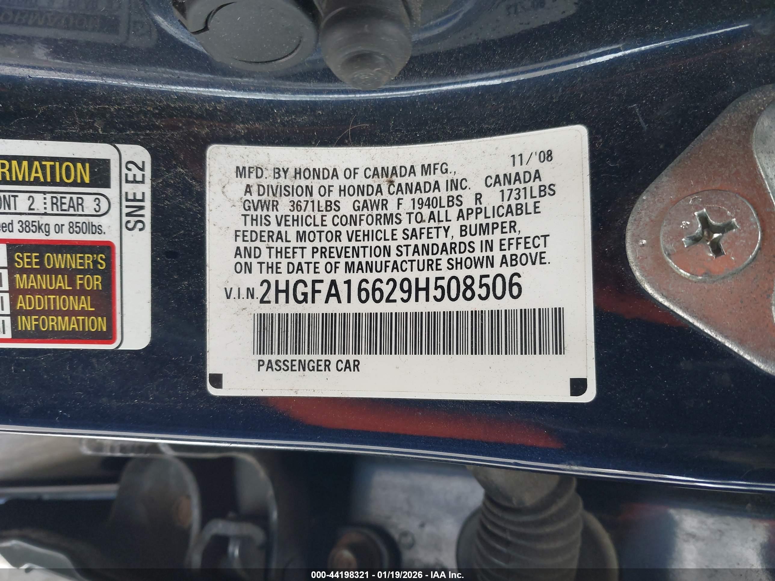 HONDA CIVIC image 9