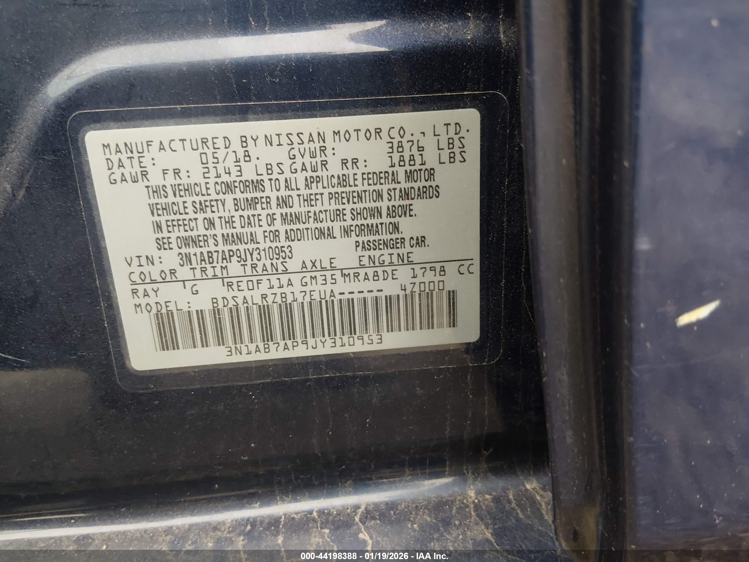 NISSAN SENTRA image 9