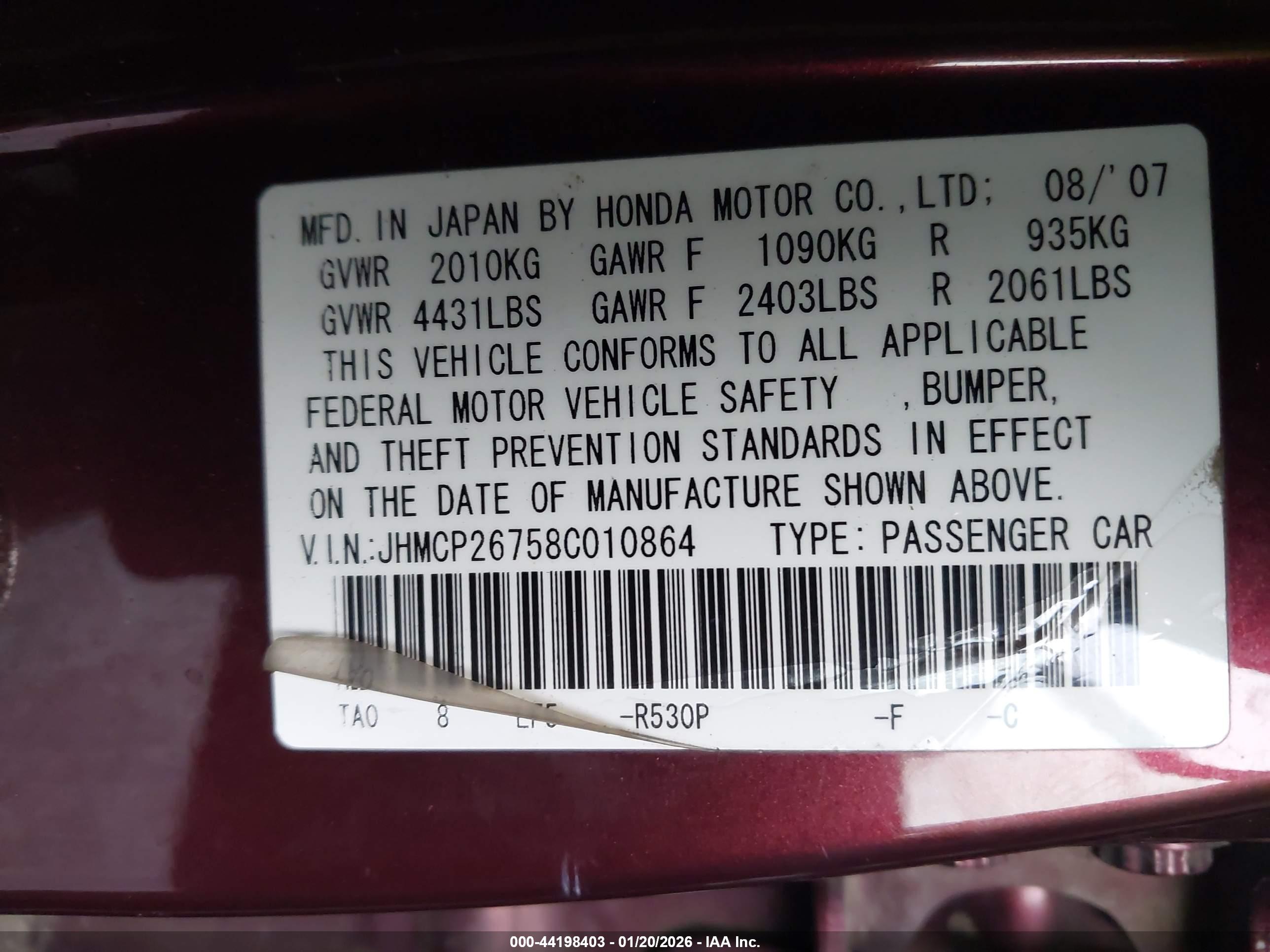 HONDA ACCORD image 9