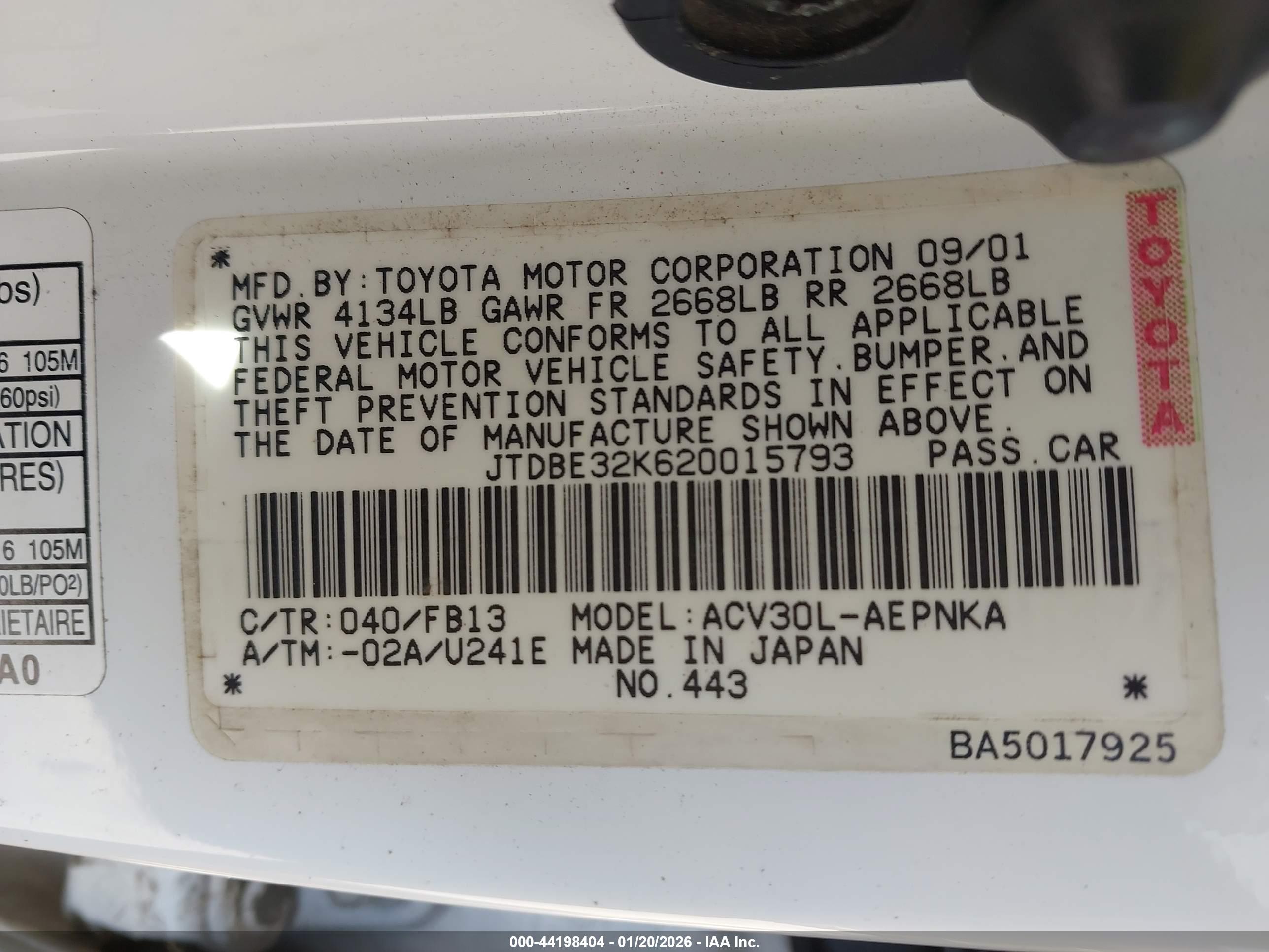 TOYOTA CAMRY image 9