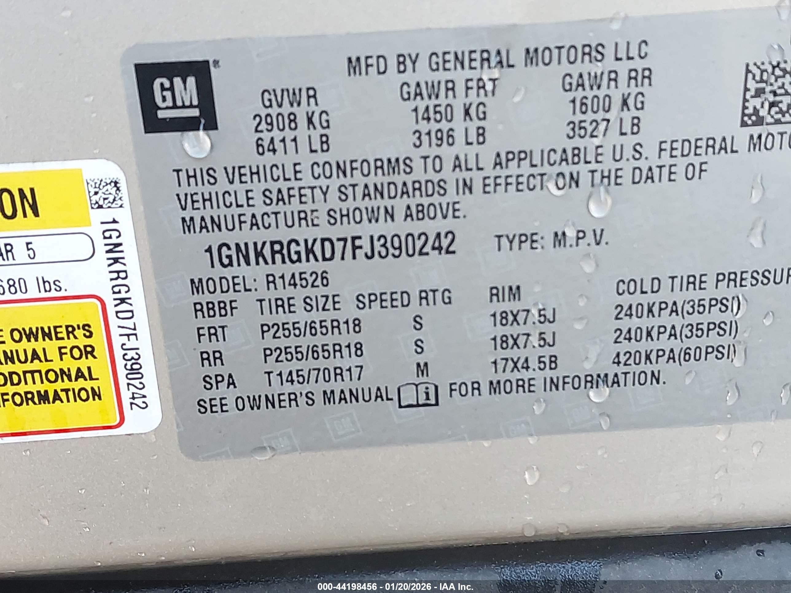 CHEVROLET TRAVERSE image 9