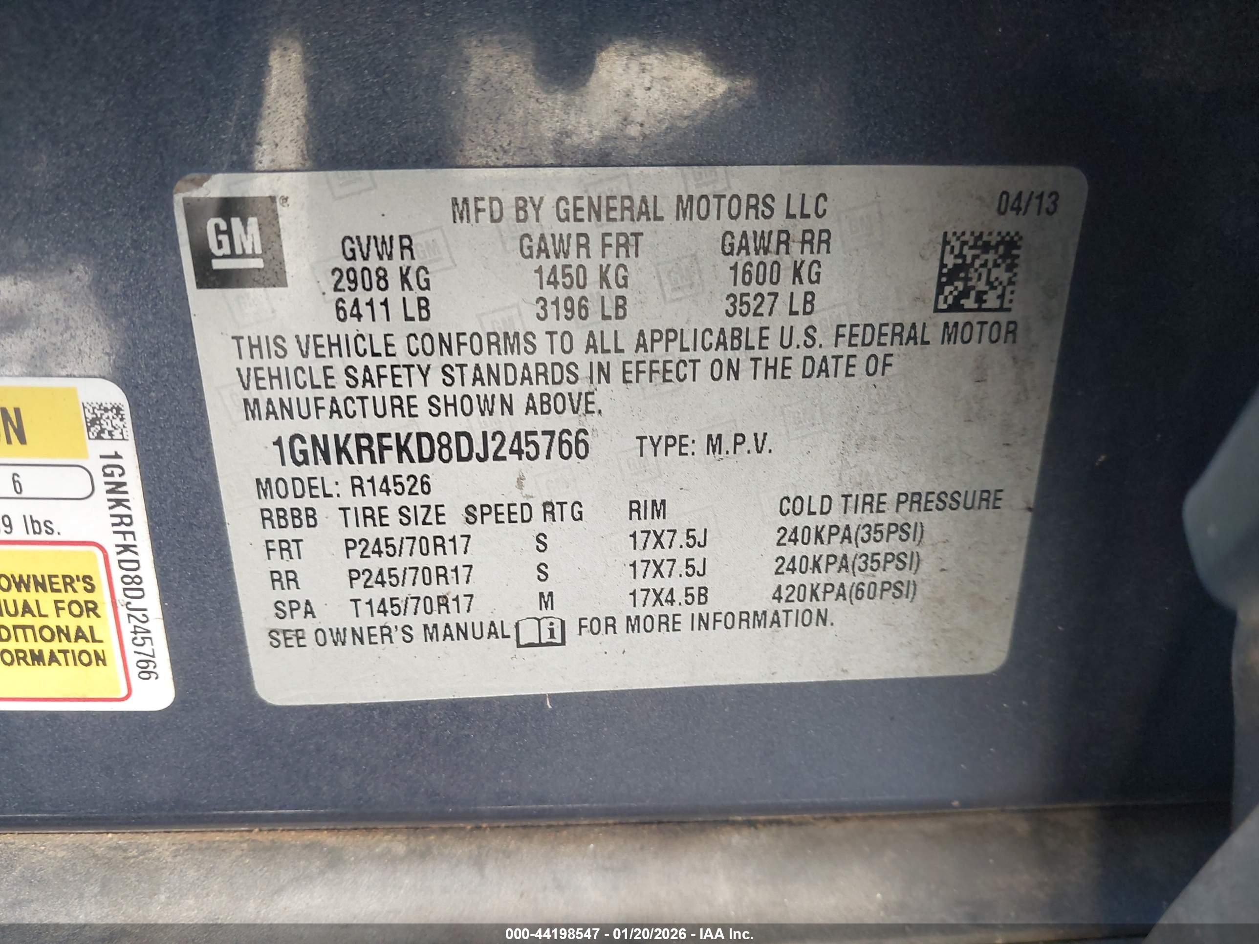 CHEVROLET TRAVERSE image 9