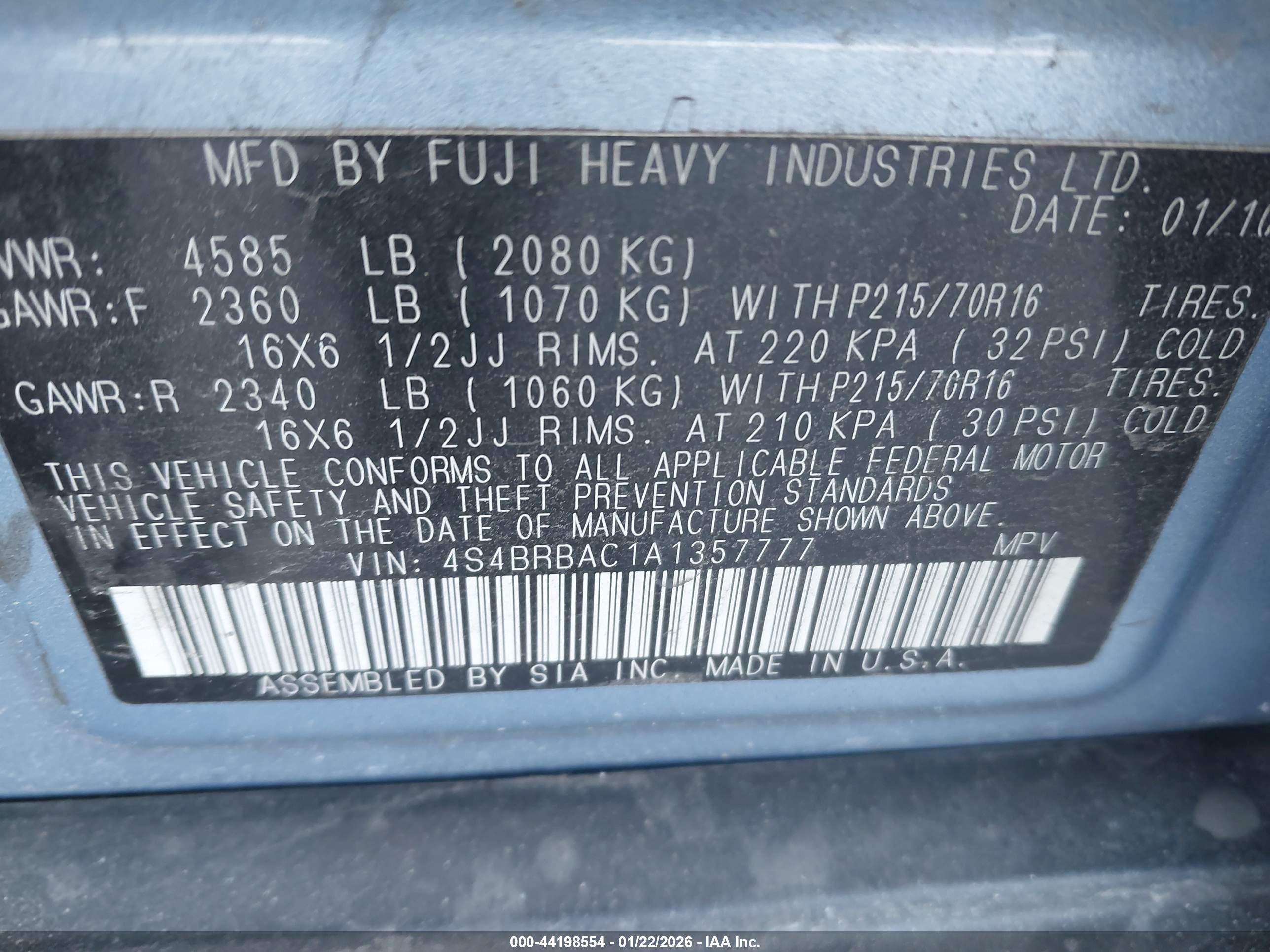 SUBARU OUTBACK image 9