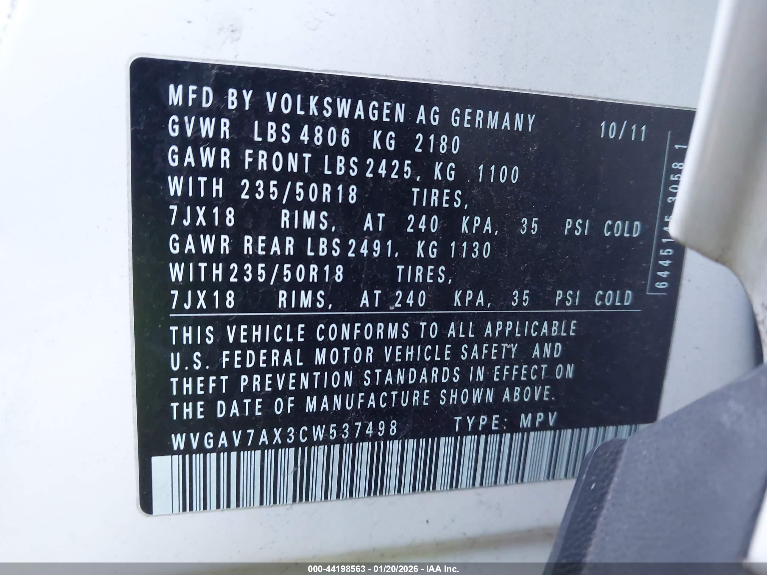 VOLKSWAGEN TIGUAN image 9