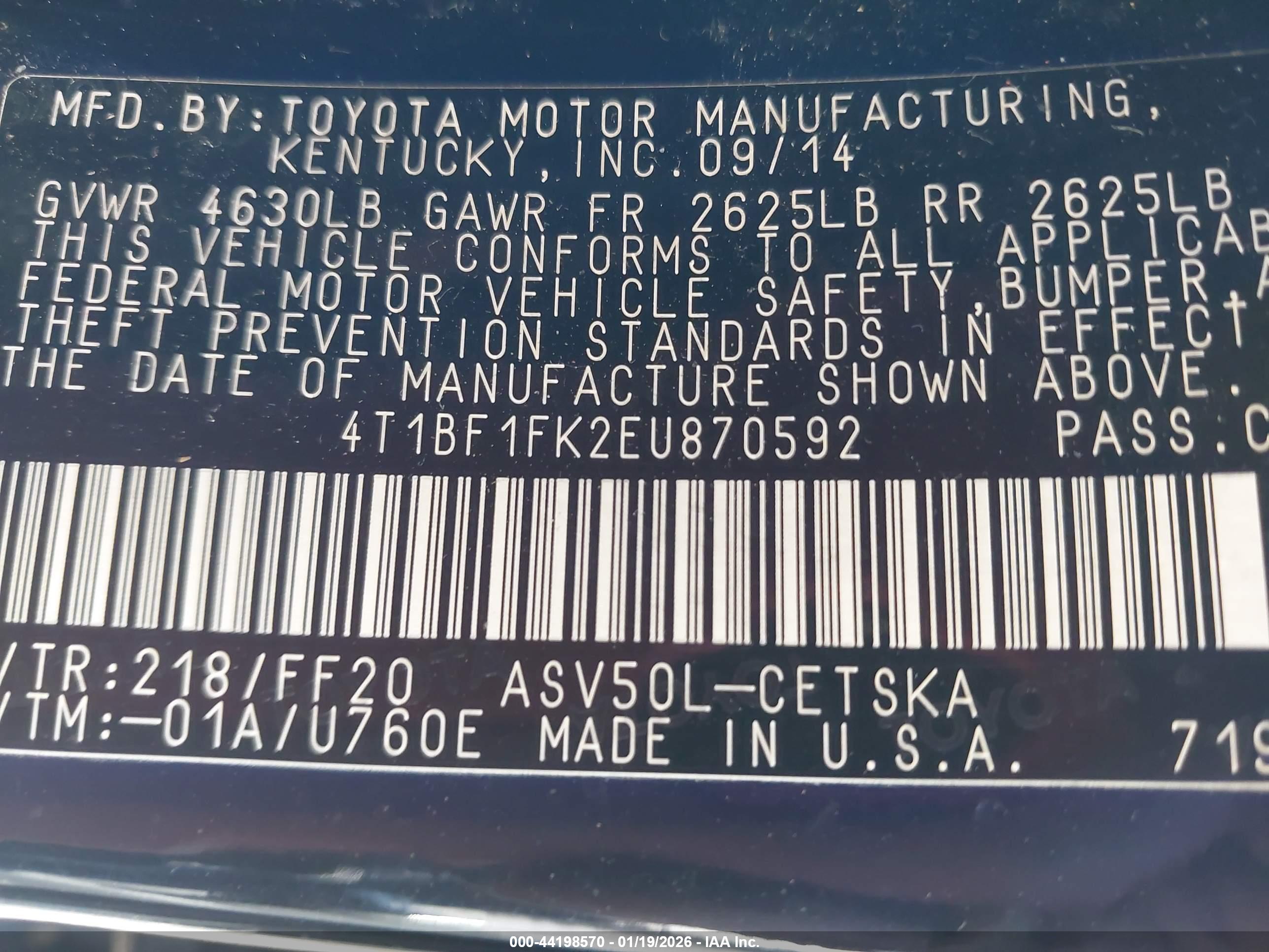TOYOTA CAMRY image 9