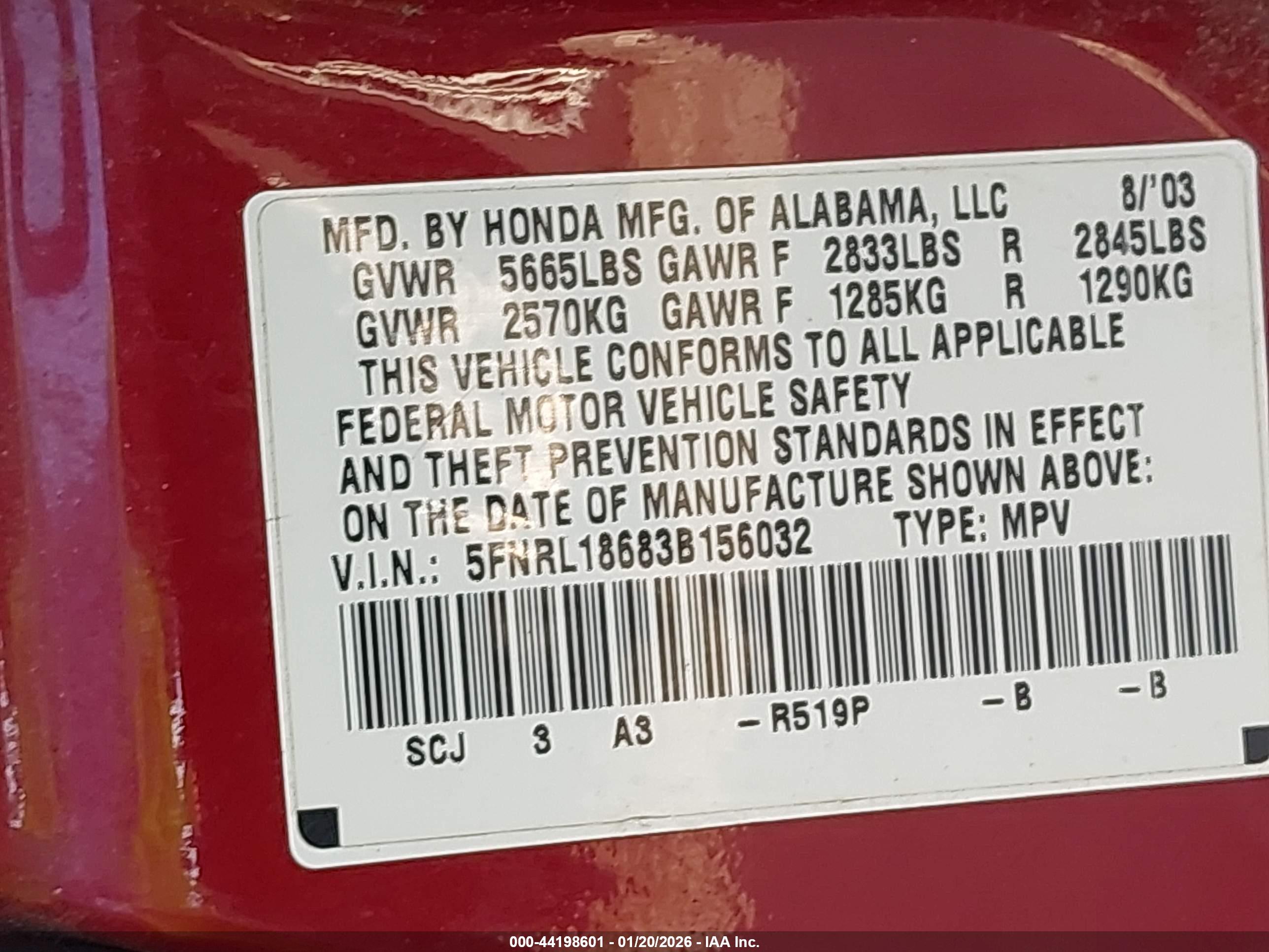 HONDA ODYSSEY image 9