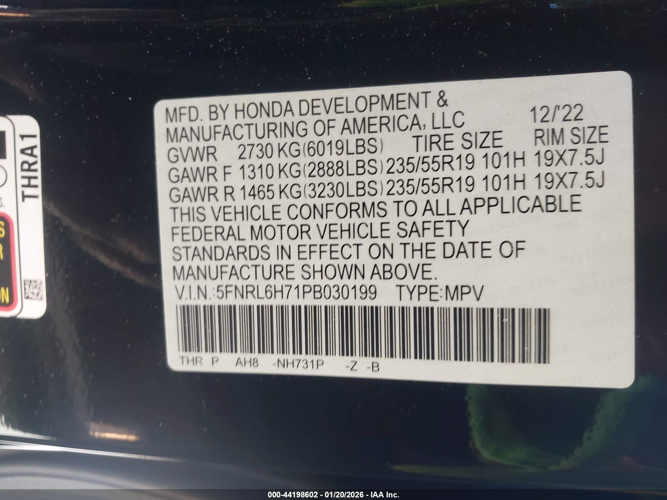 HONDA ODYSSEY image 9