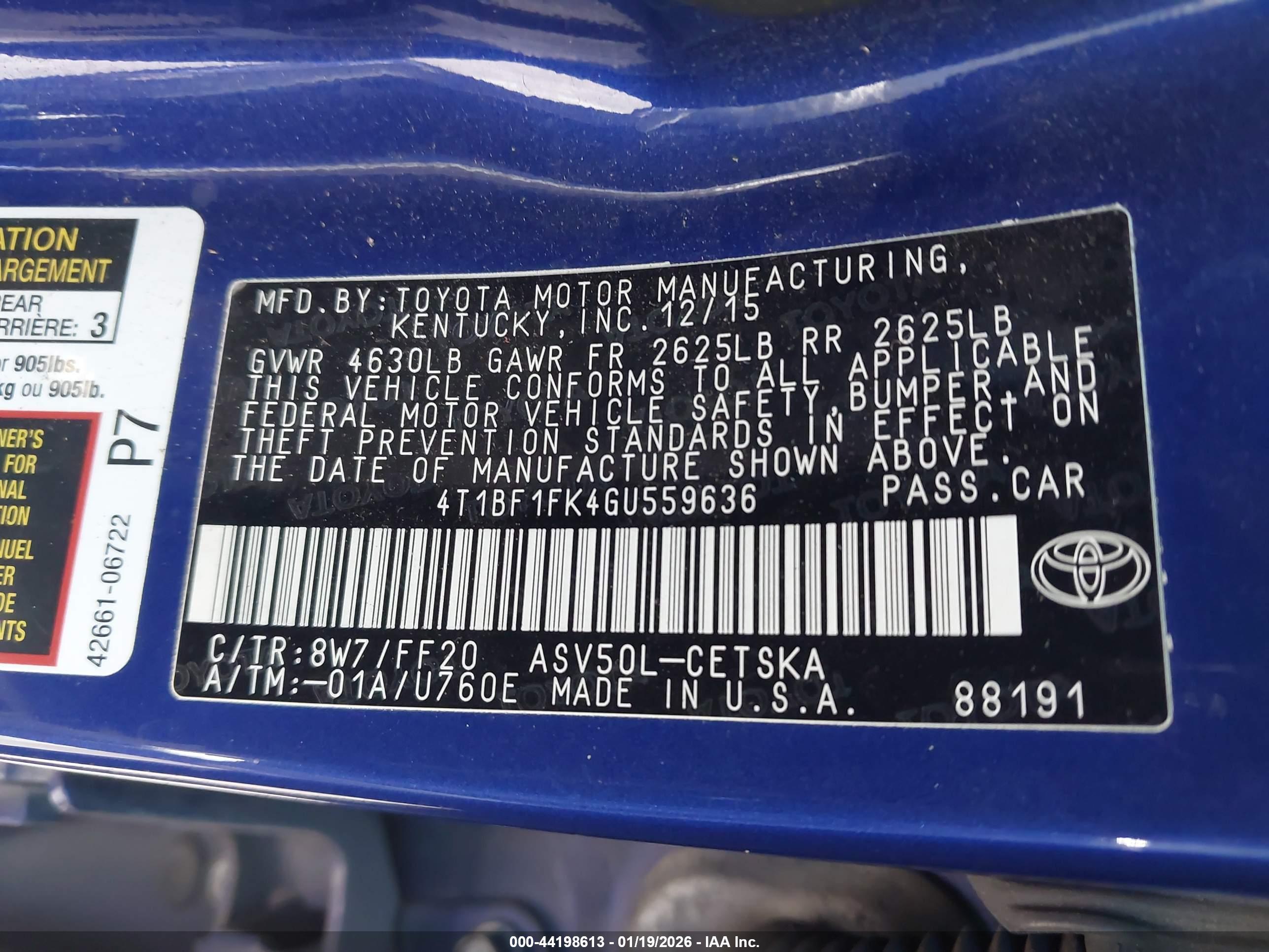 TOYOTA CAMRY image 9