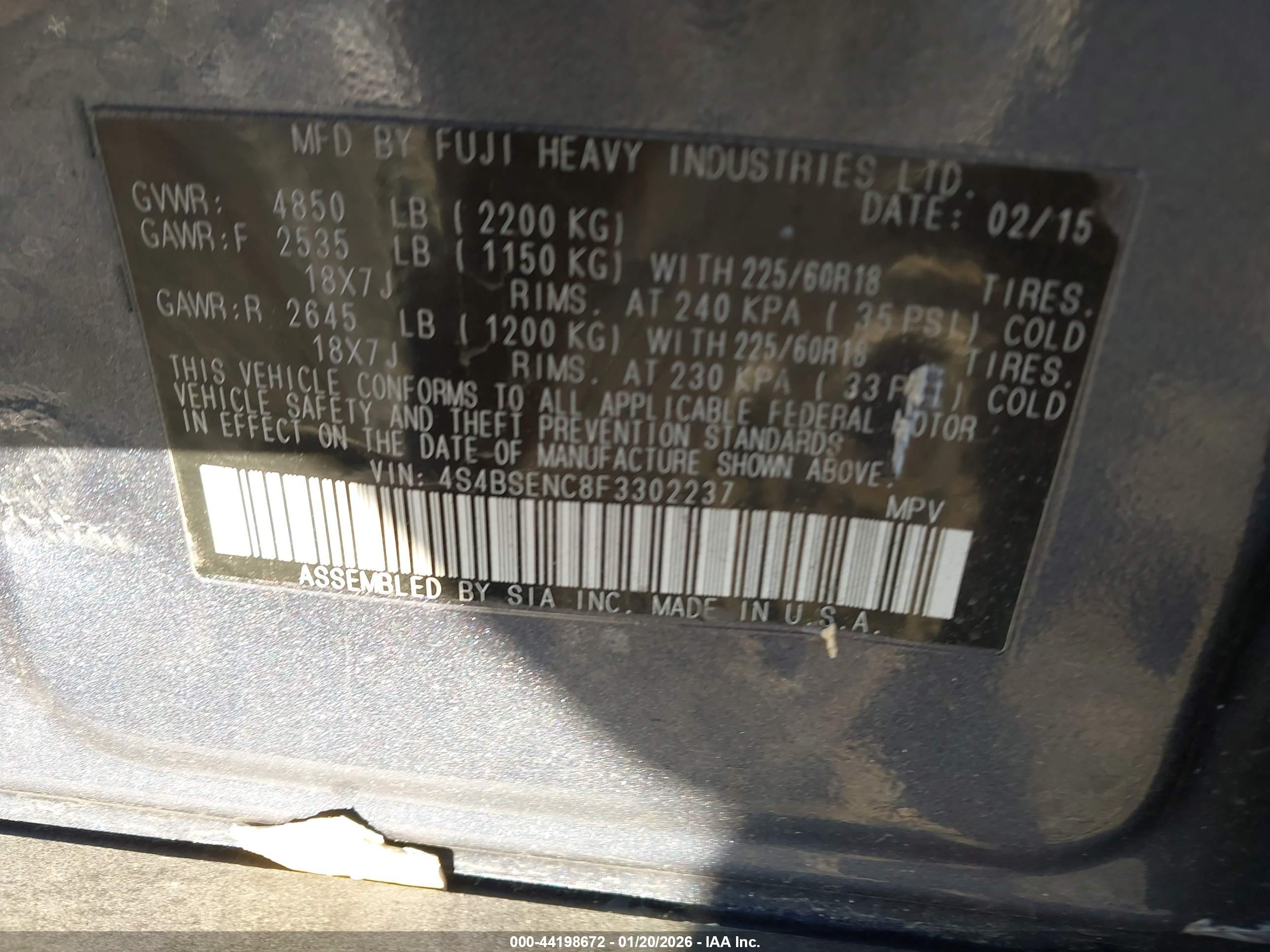 SUBARU OUTBACK image 9