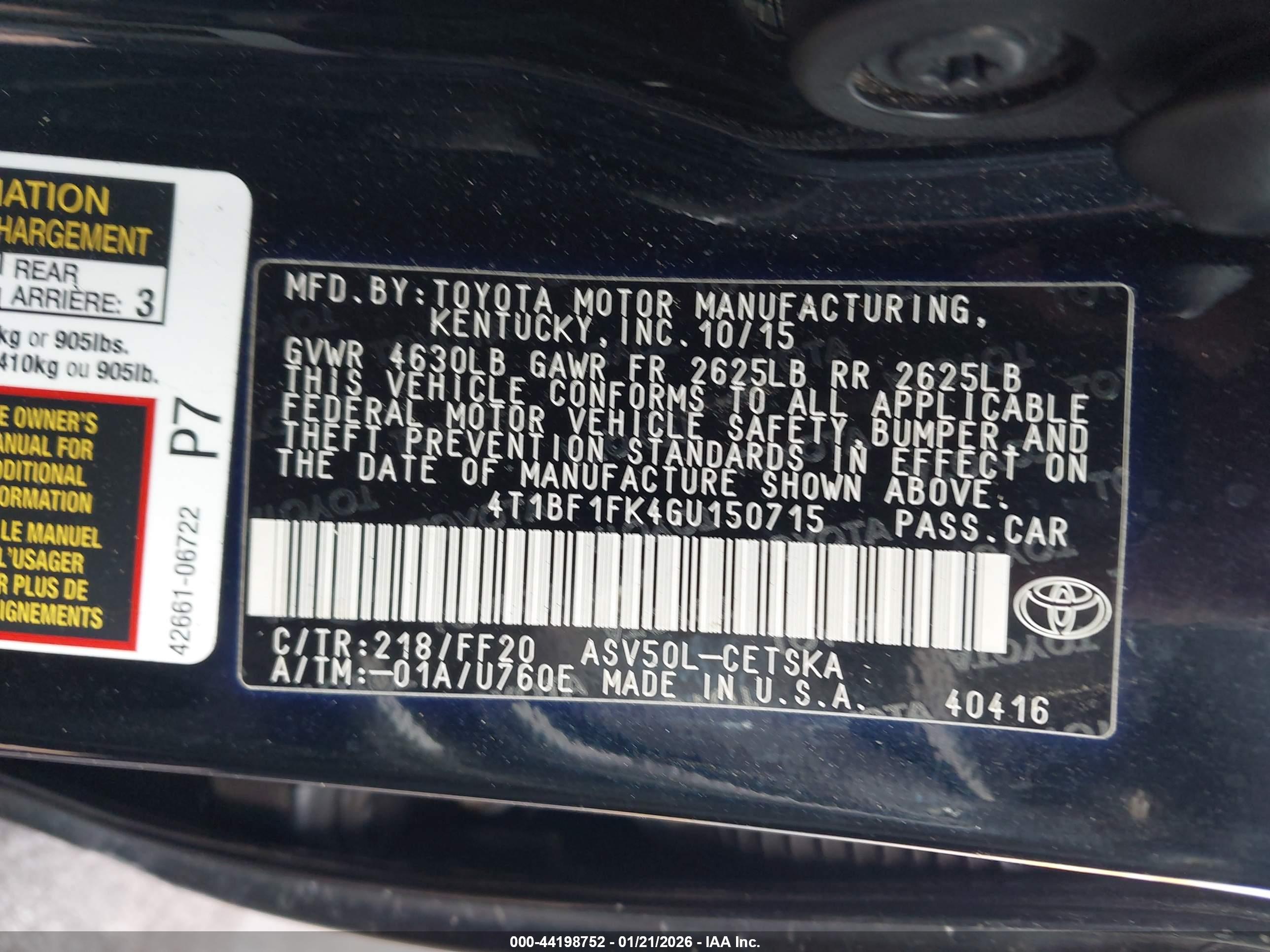 TOYOTA CAMRY image 9