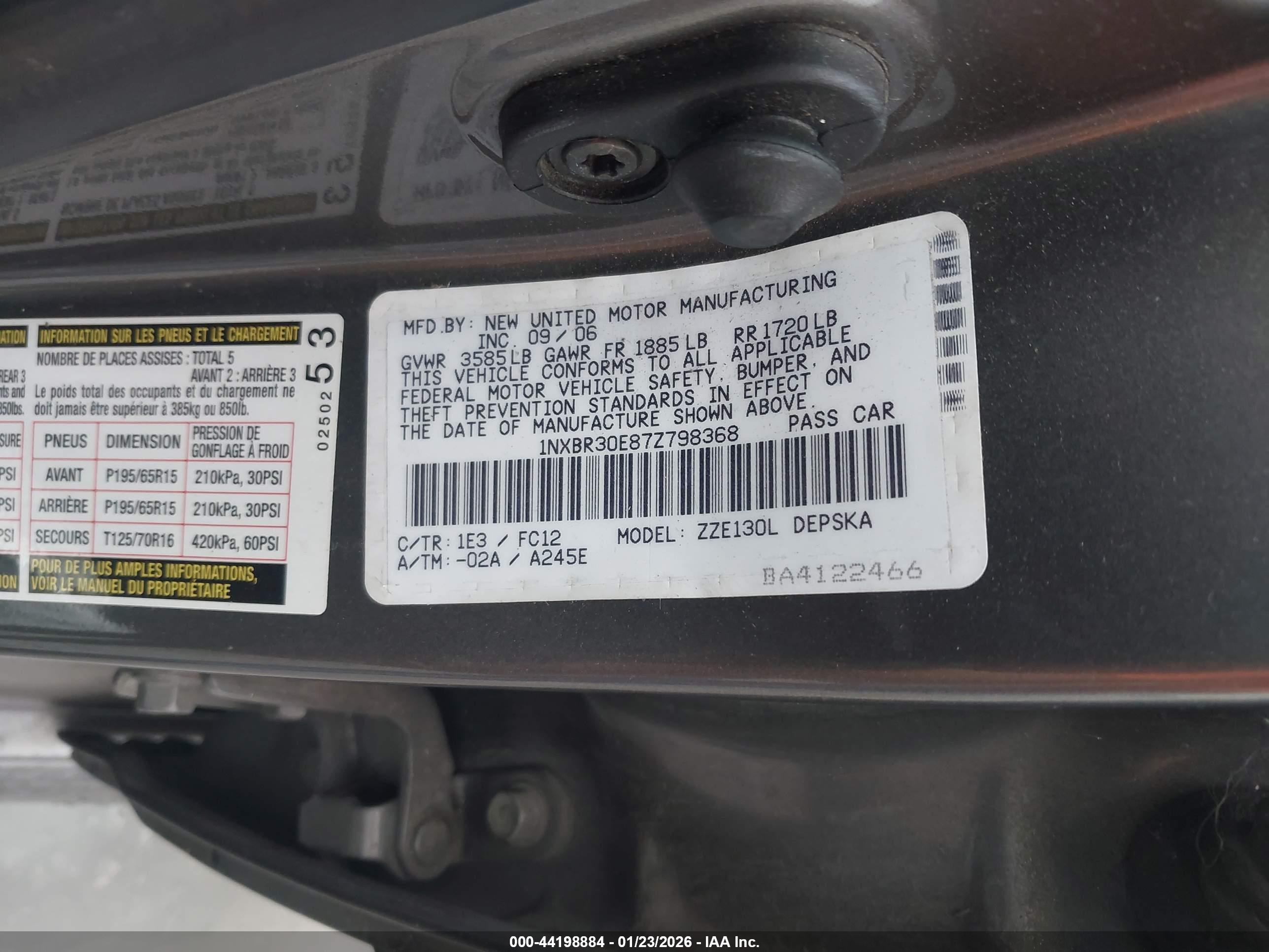 TOYOTA COROLLA image 9