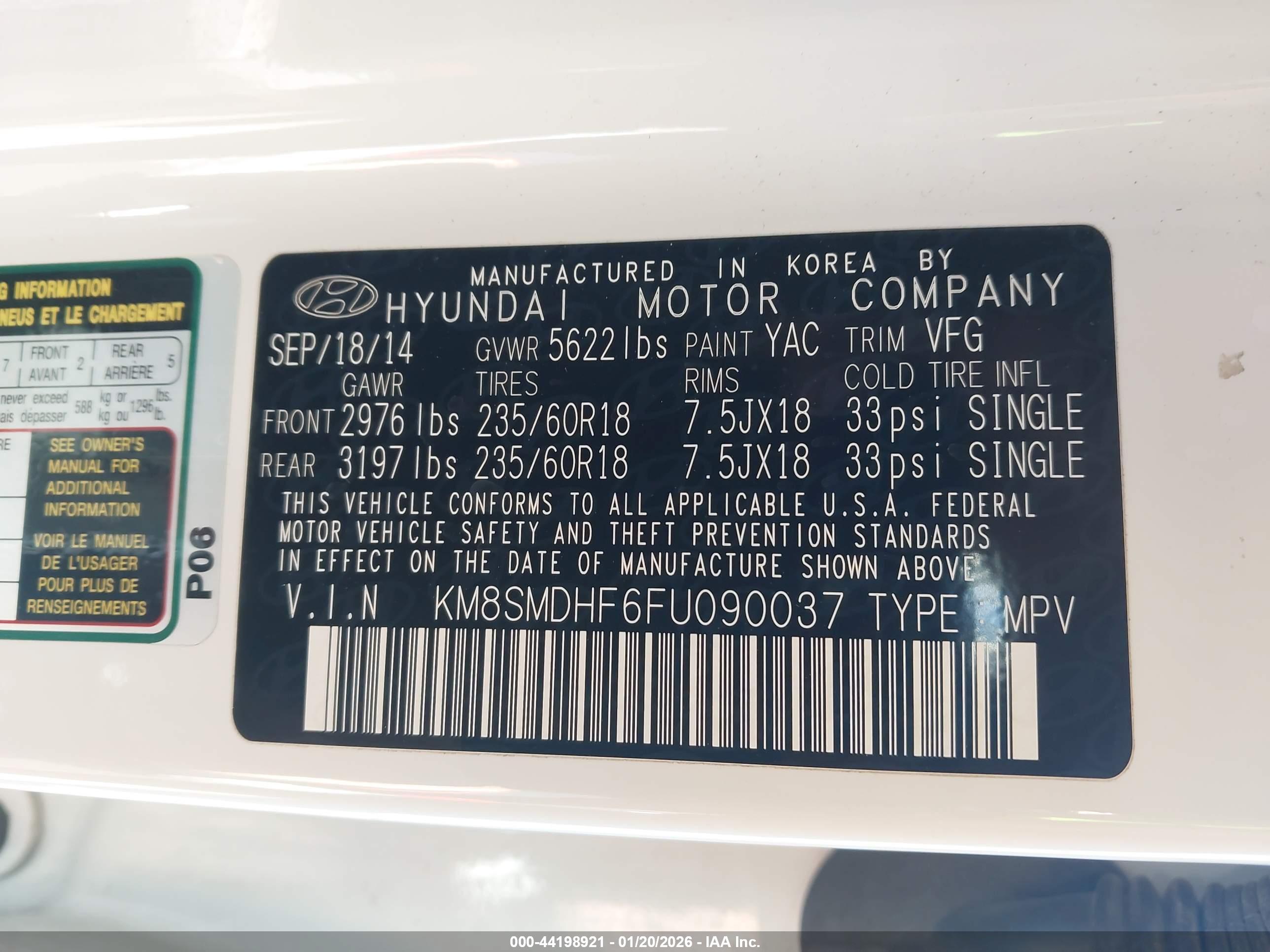 HYUNDAI SANTA image 9