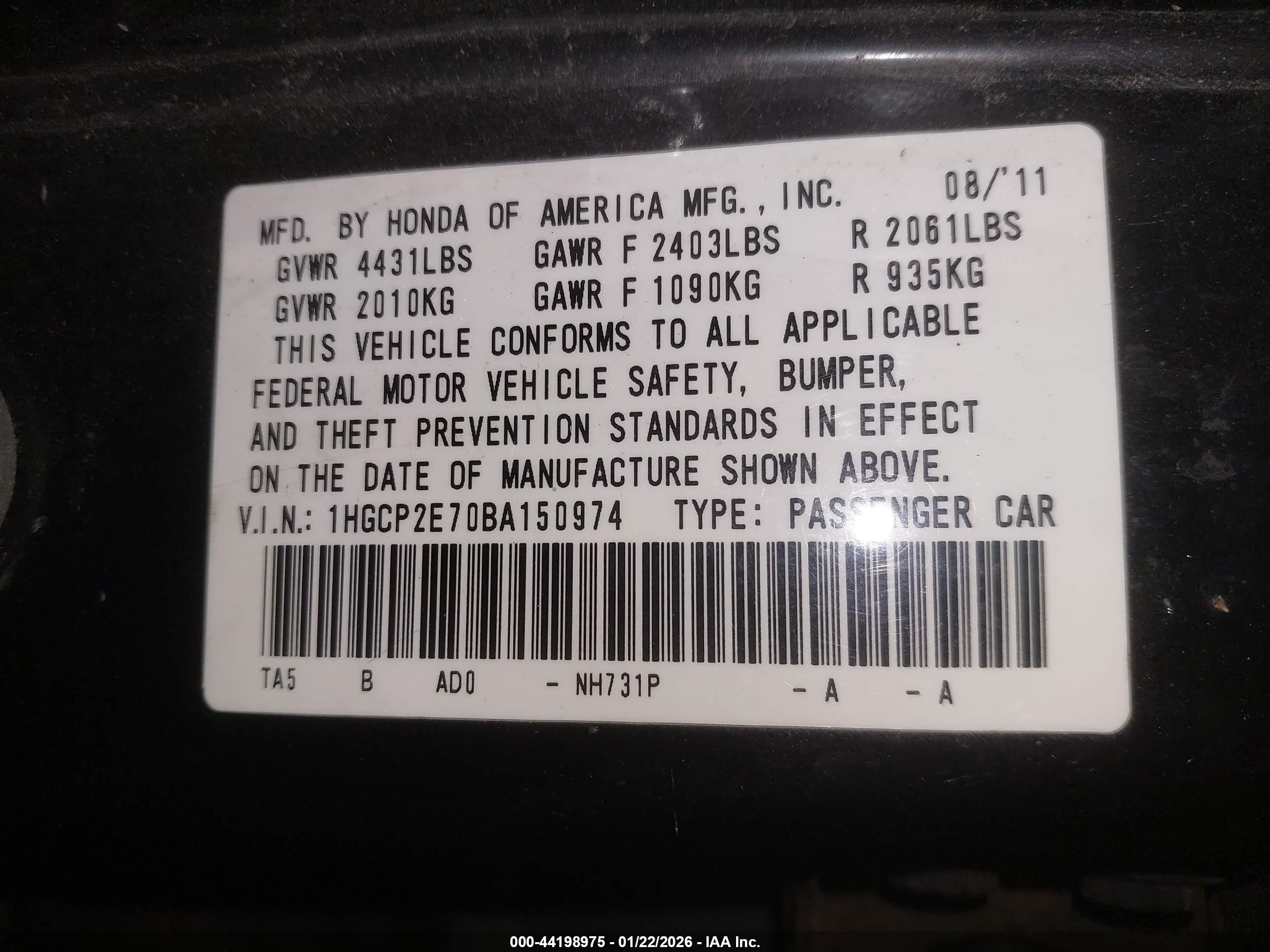 HONDA ACCORD image 9