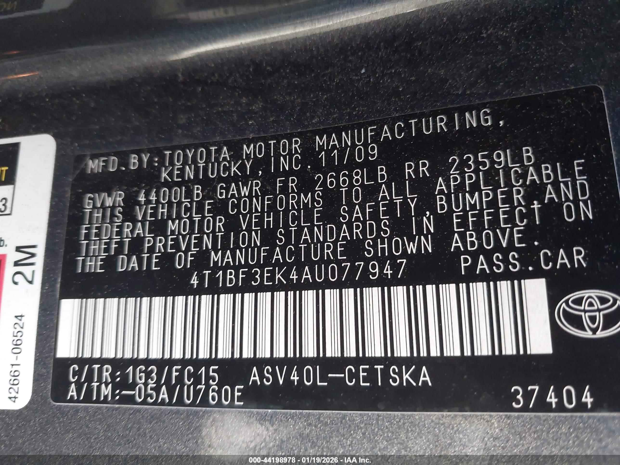 TOYOTA CAMRY image 9