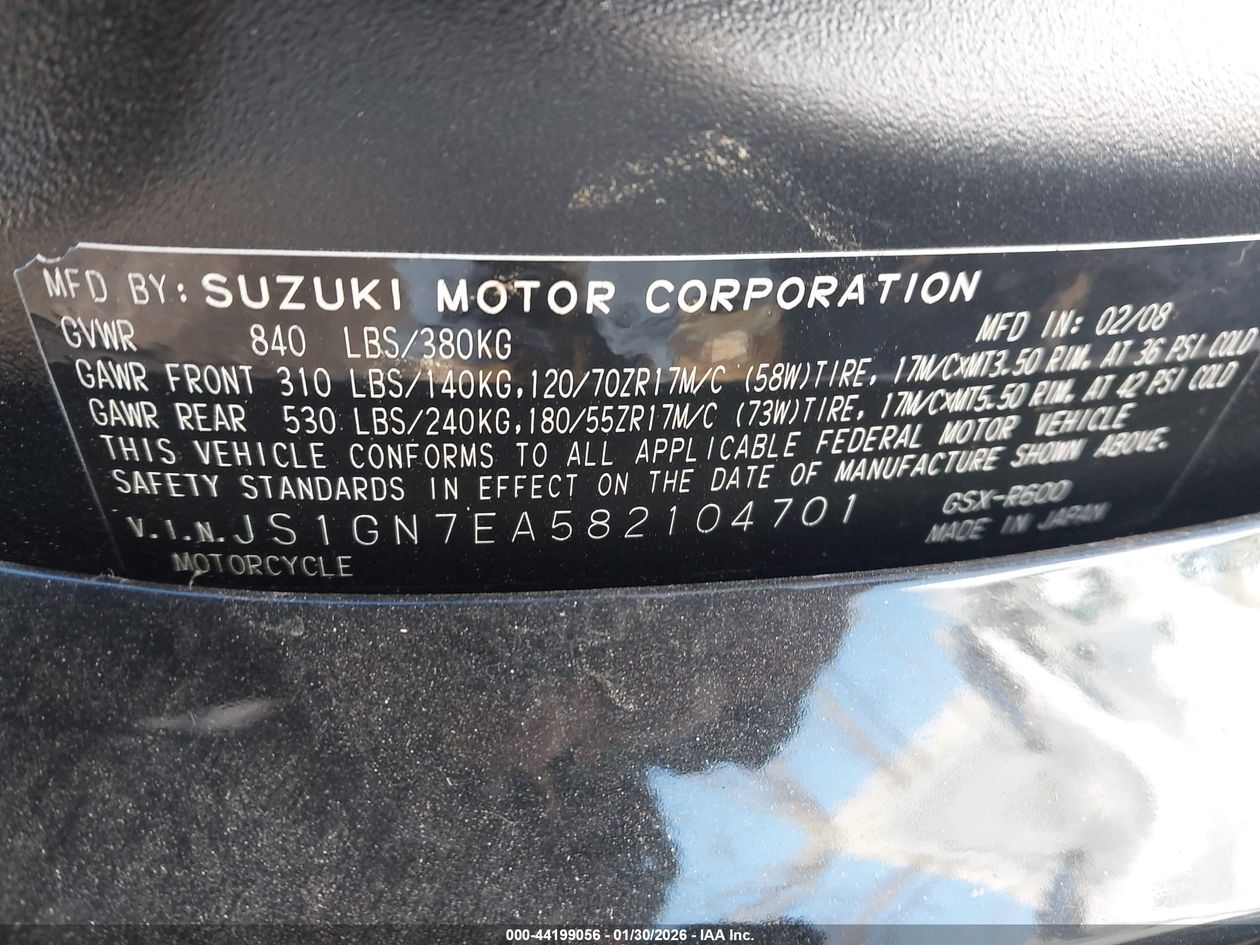 SUZUKI GSX-R600 image 10