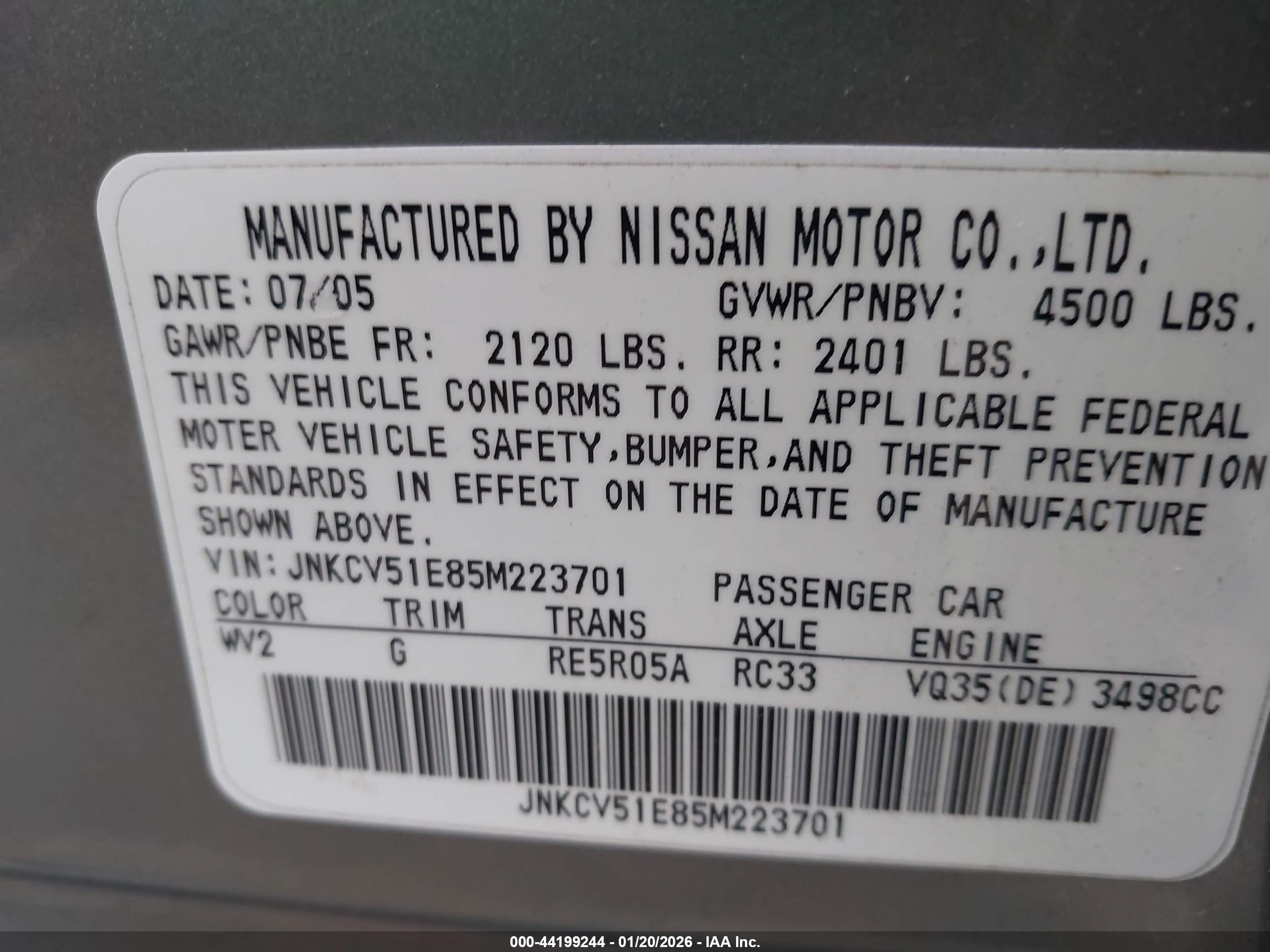 INFINITI G35 image 9