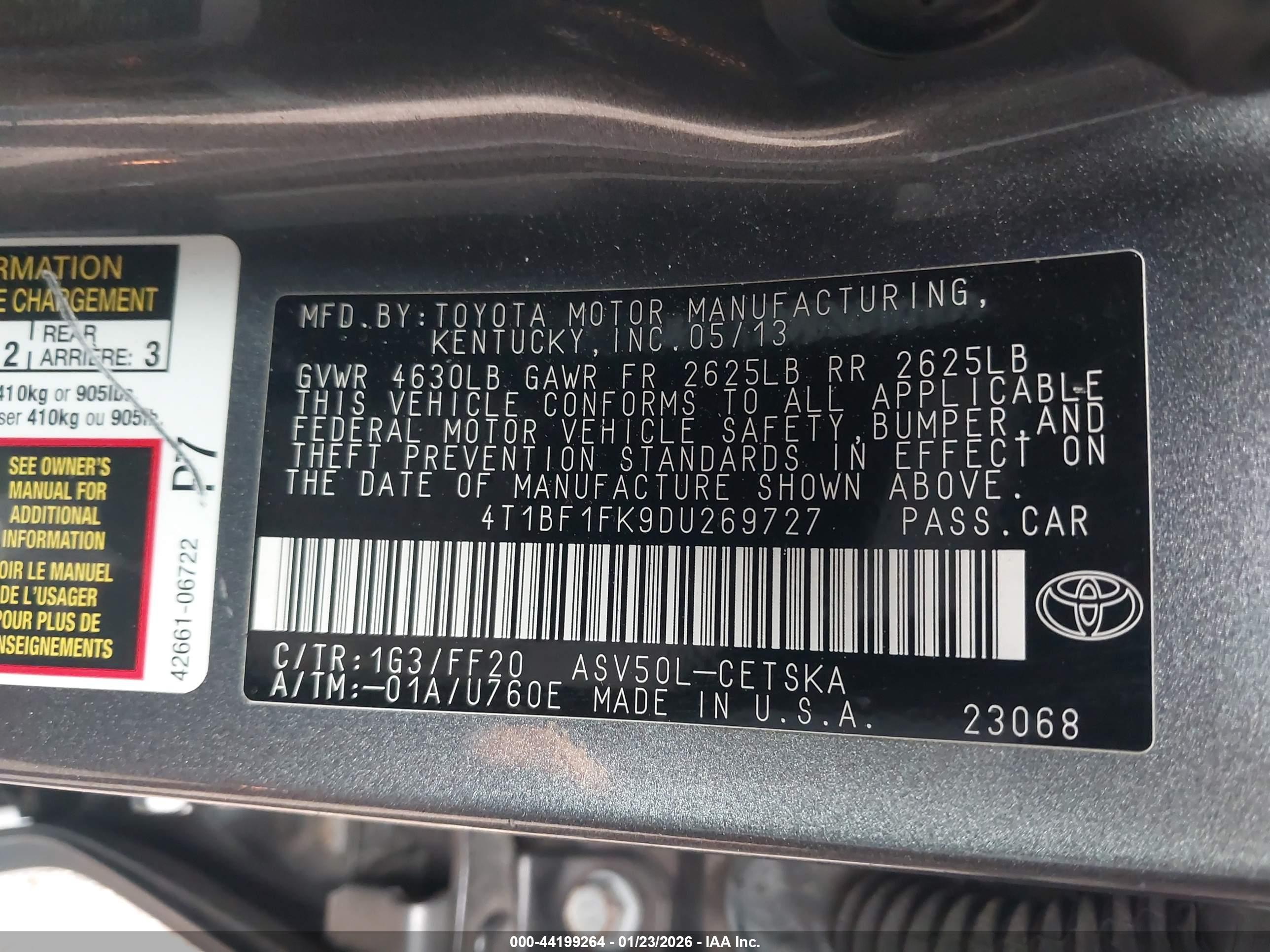 TOYOTA CAMRY image 9