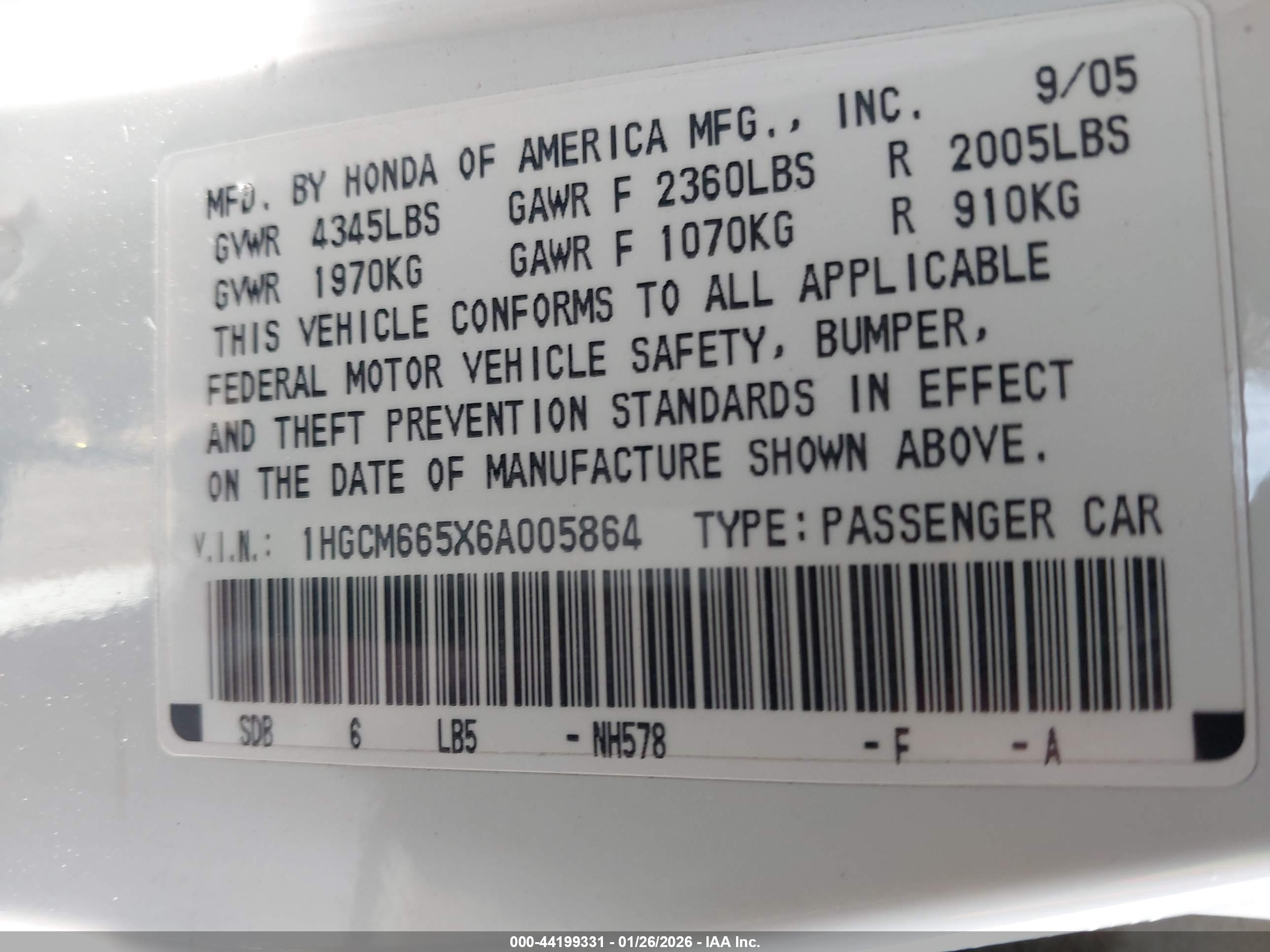 HONDA ACCORD image 9