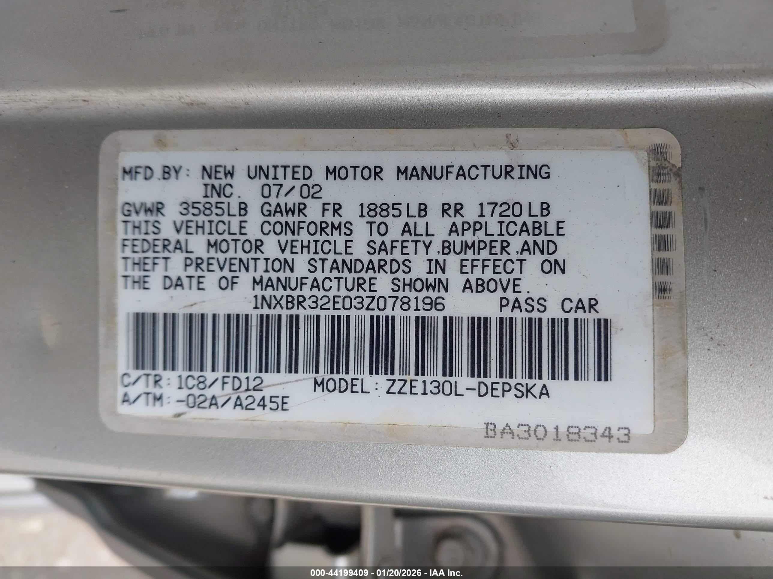 TOYOTA COROLLA image 9
