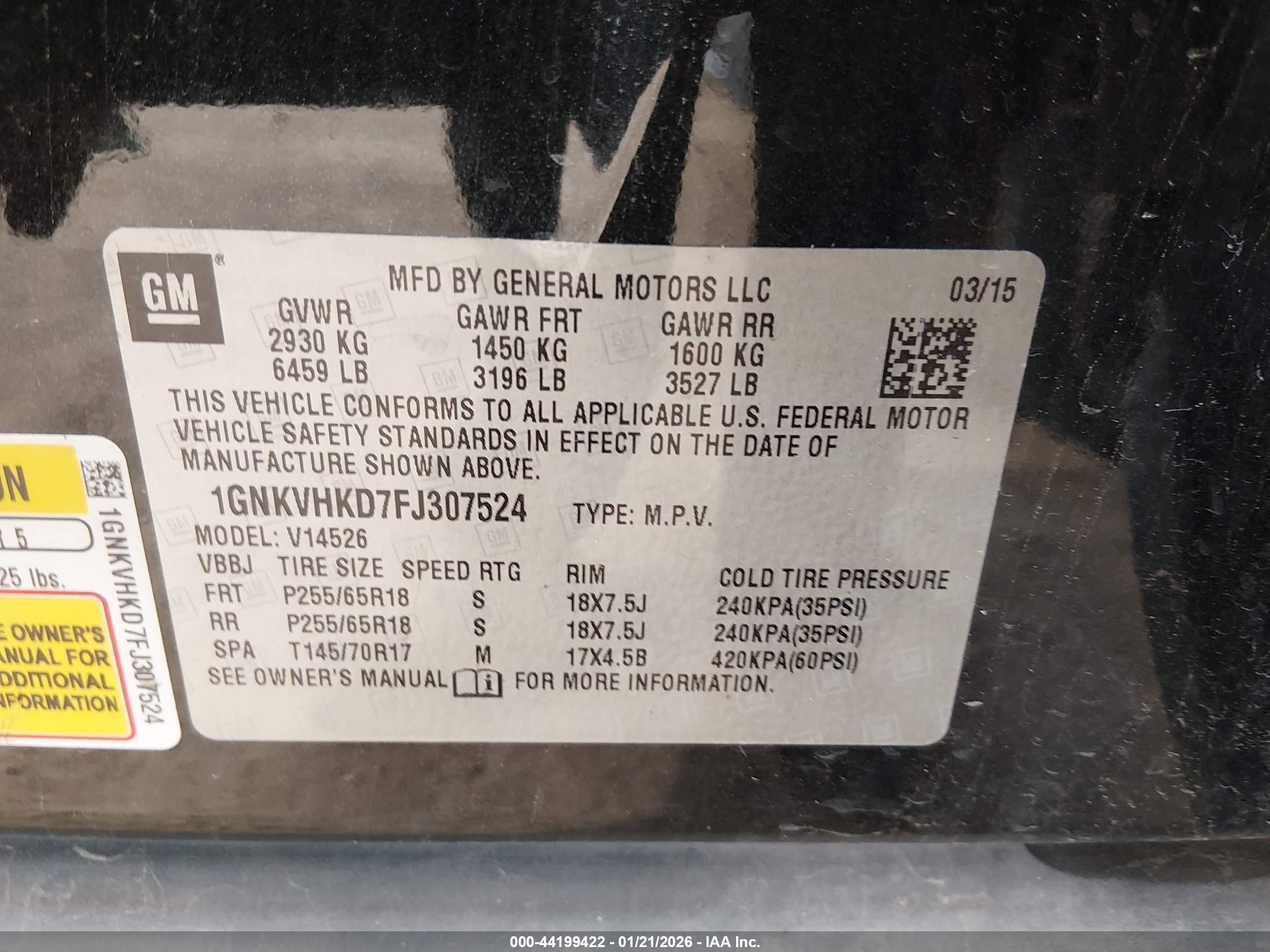 CHEVROLET TRAVERSE image 9