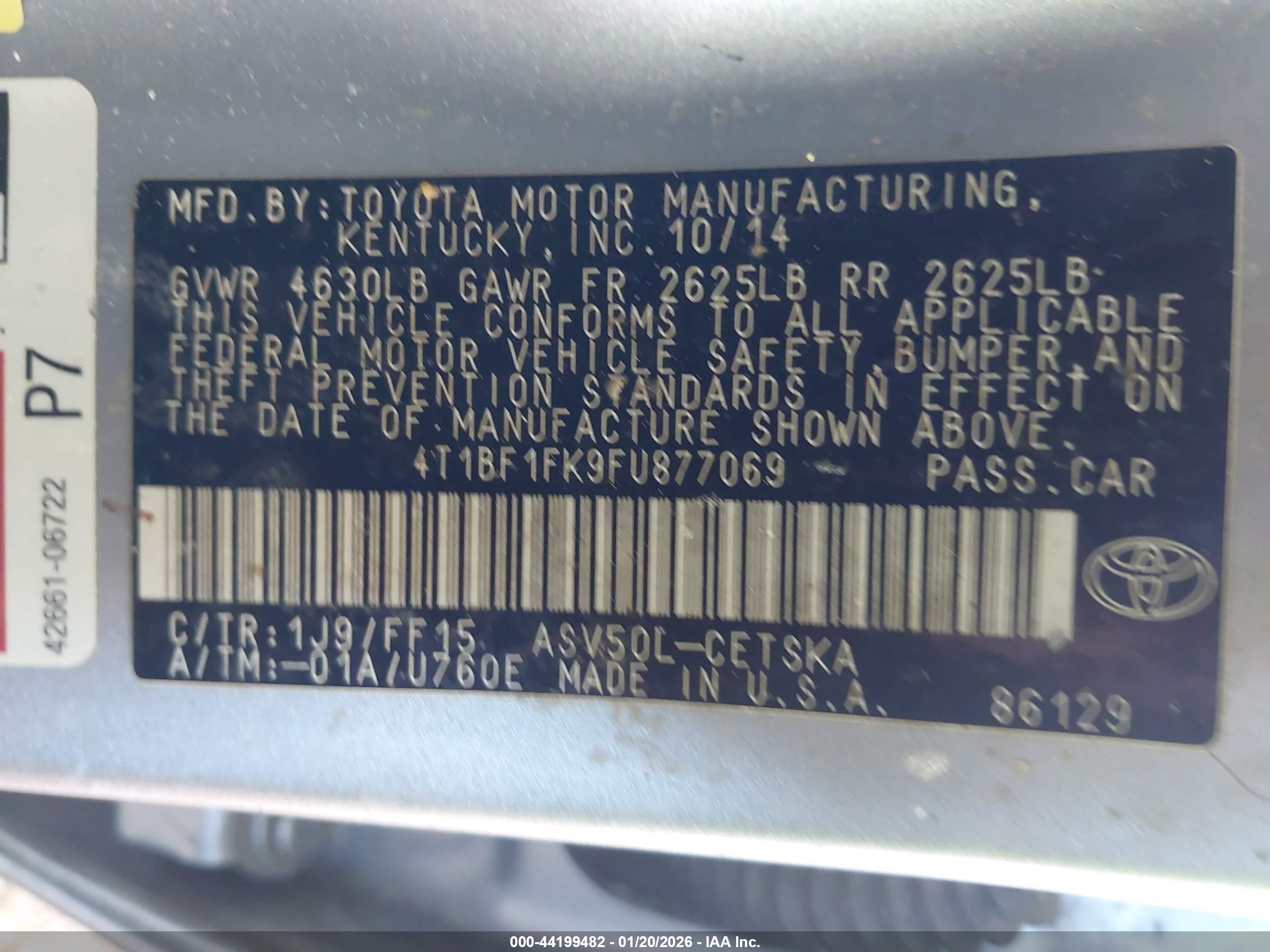 TOYOTA CAMRY image 9