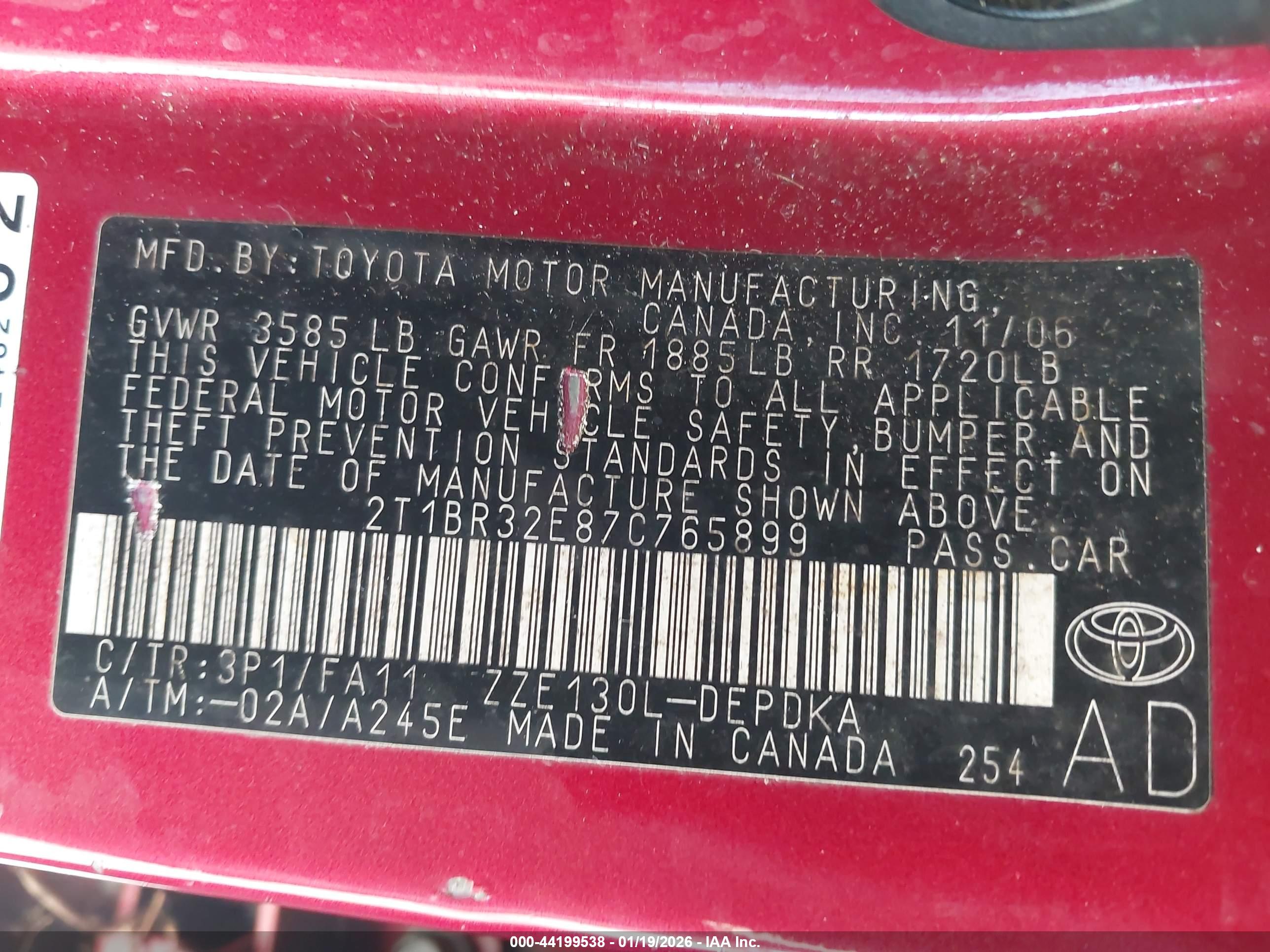 TOYOTA COROLLA image 9